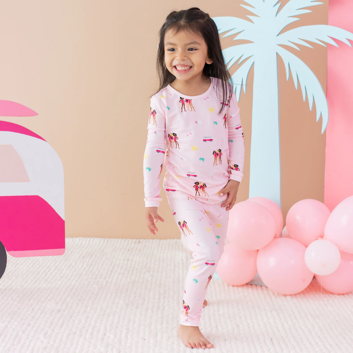 Long Sleeve Pajamas in Barbie™ Beach | Kyte Baby