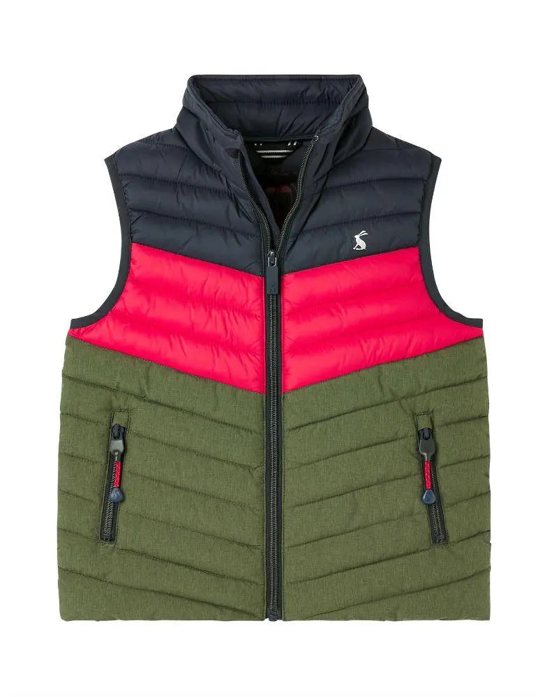 Boys Crofton Colourblock Packable Gilet | Joules | Joules | Jenni Kidz