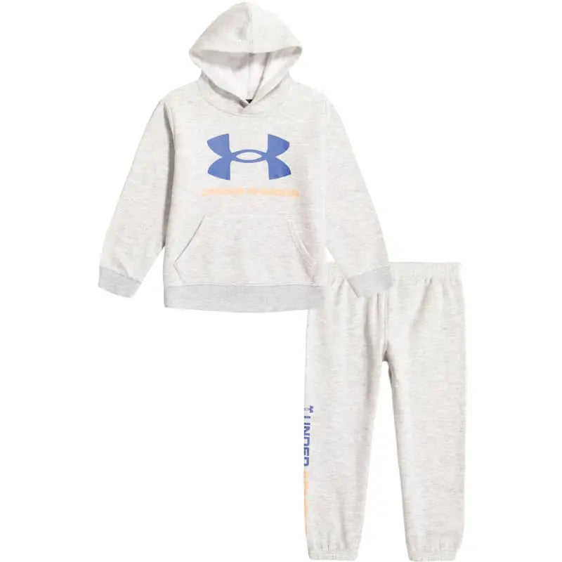 Boys Mod Gray Big Logo Hoodie Set | Under Armour | Under Armour | Jenni Kidz