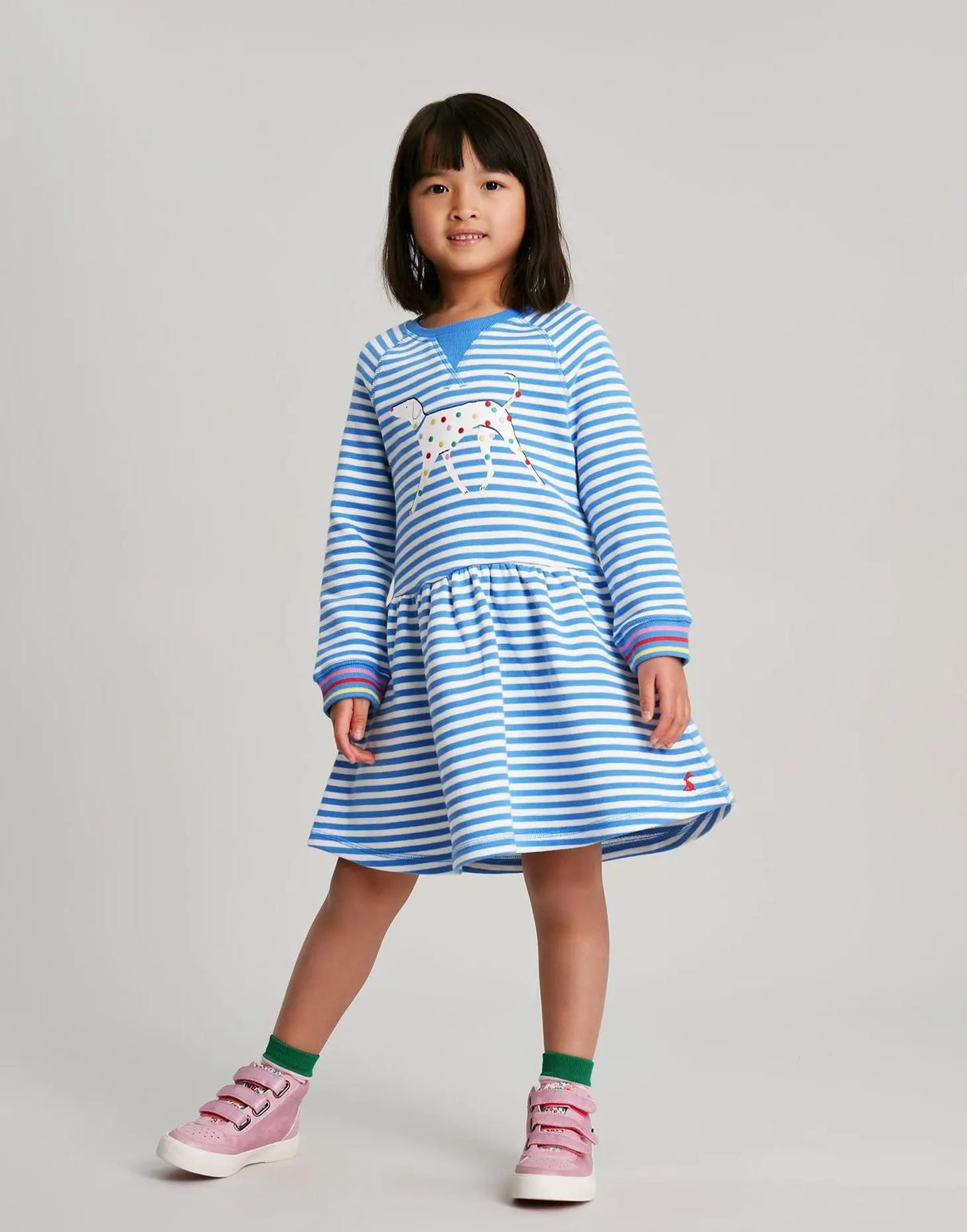 Darlia Long Sleeve Sweat Girls Dress | Joules | Joules | Jenni Kidz