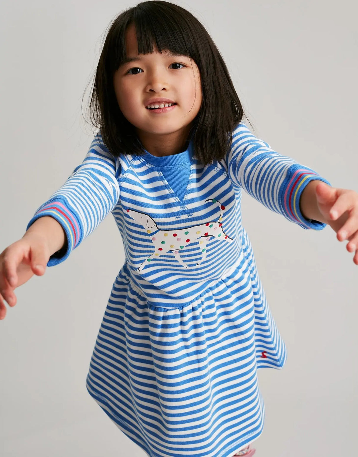 Darlia Long Sleeve Sweat Girls Dress | Joules | Joules | Jenni Kidz