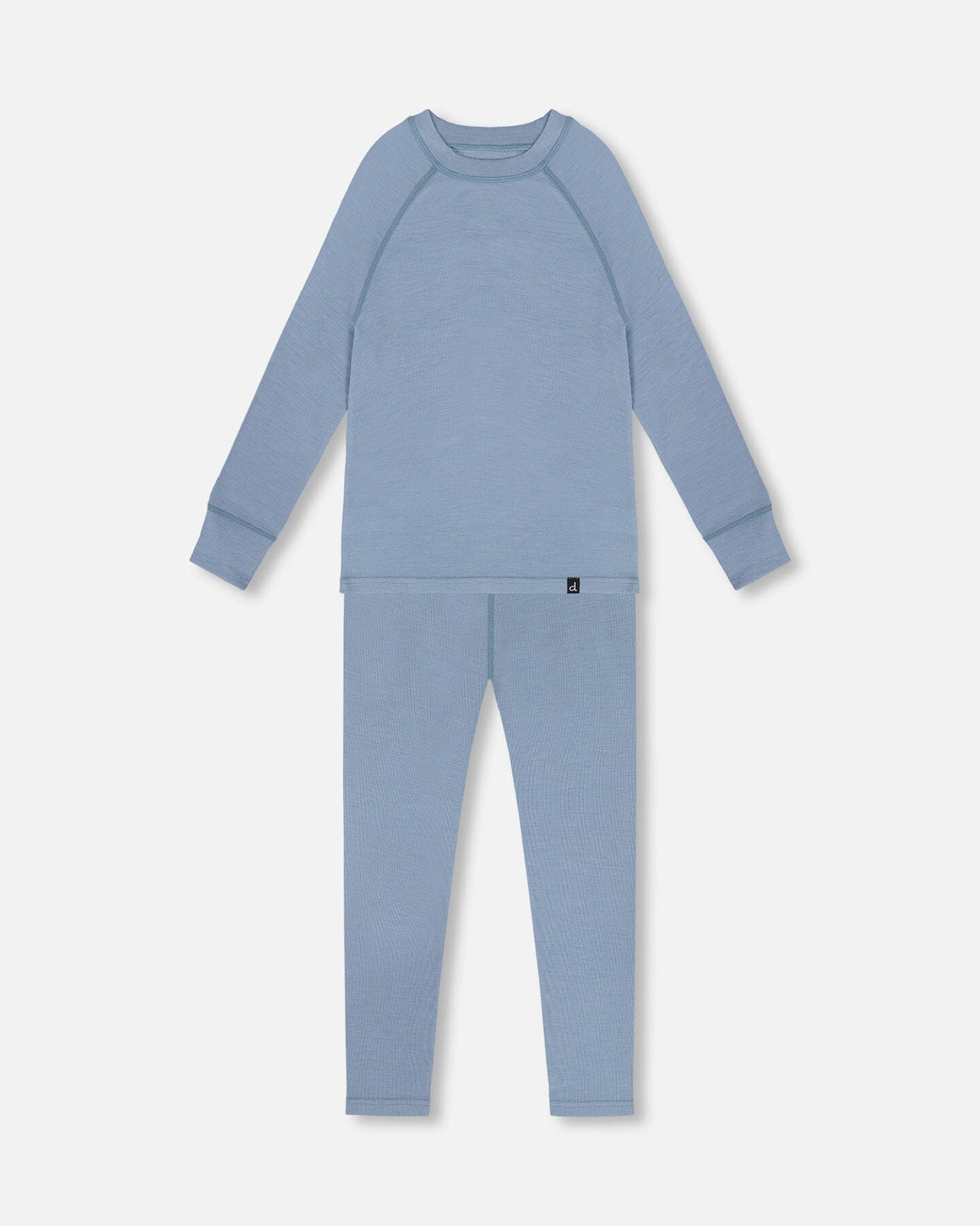 Merino Wool Base Layer Set Blue Gray-0