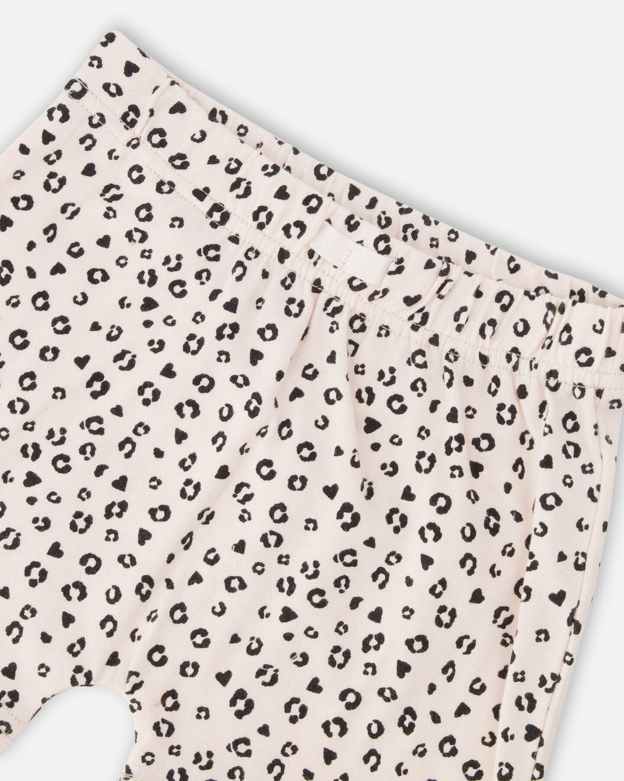 Organic Cotton Jersey Top And Short Set Peach And Peach Animal Print-3