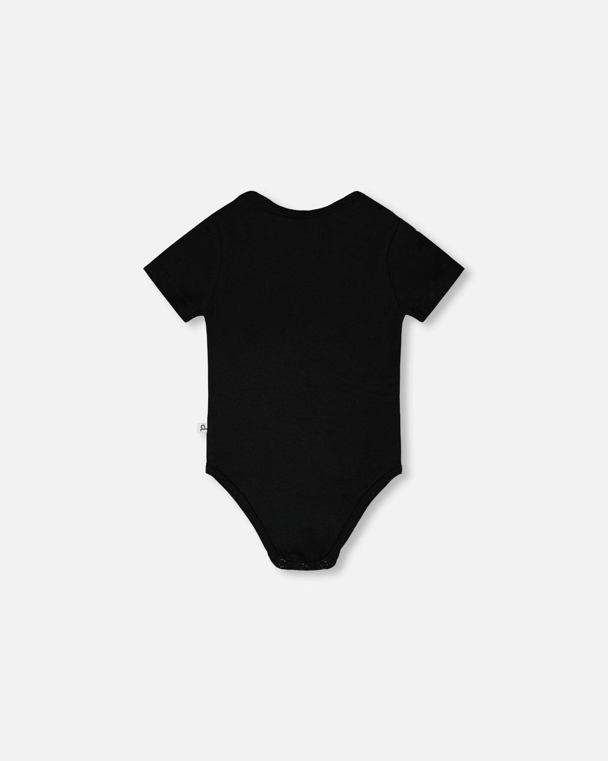 Evolutive Organic Cotton Jersey Onesie Black-2