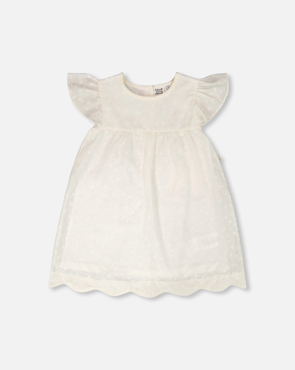 Printed Poplin Dress Off-White-0