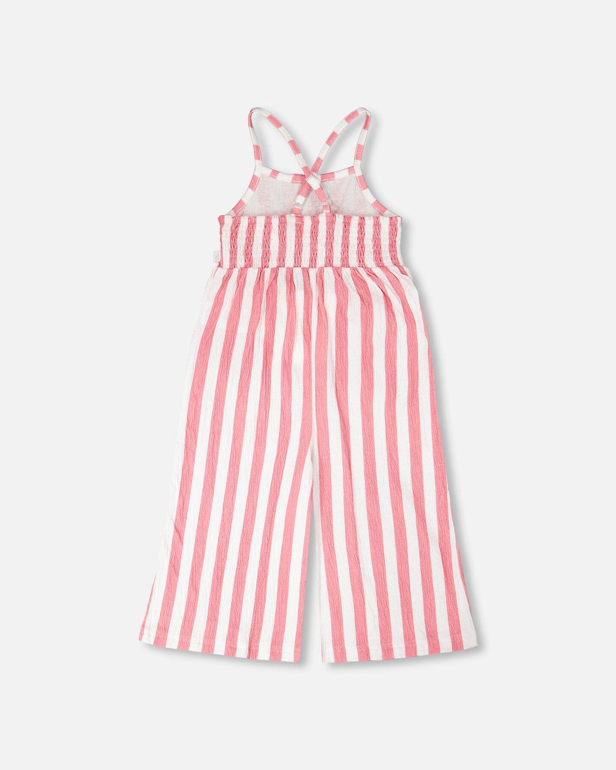 Crinkle Jersey Jumpsuit White And Pink Stripes-4