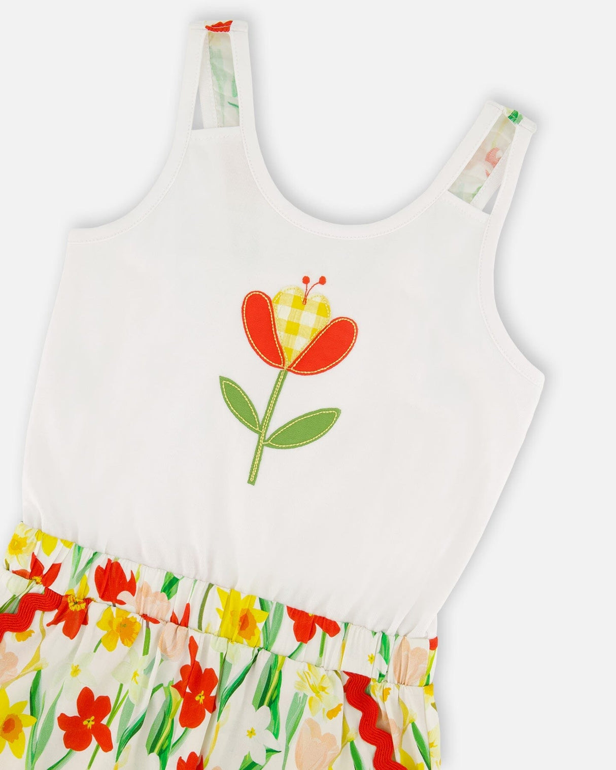 Jersey And Viscose Romper White-3