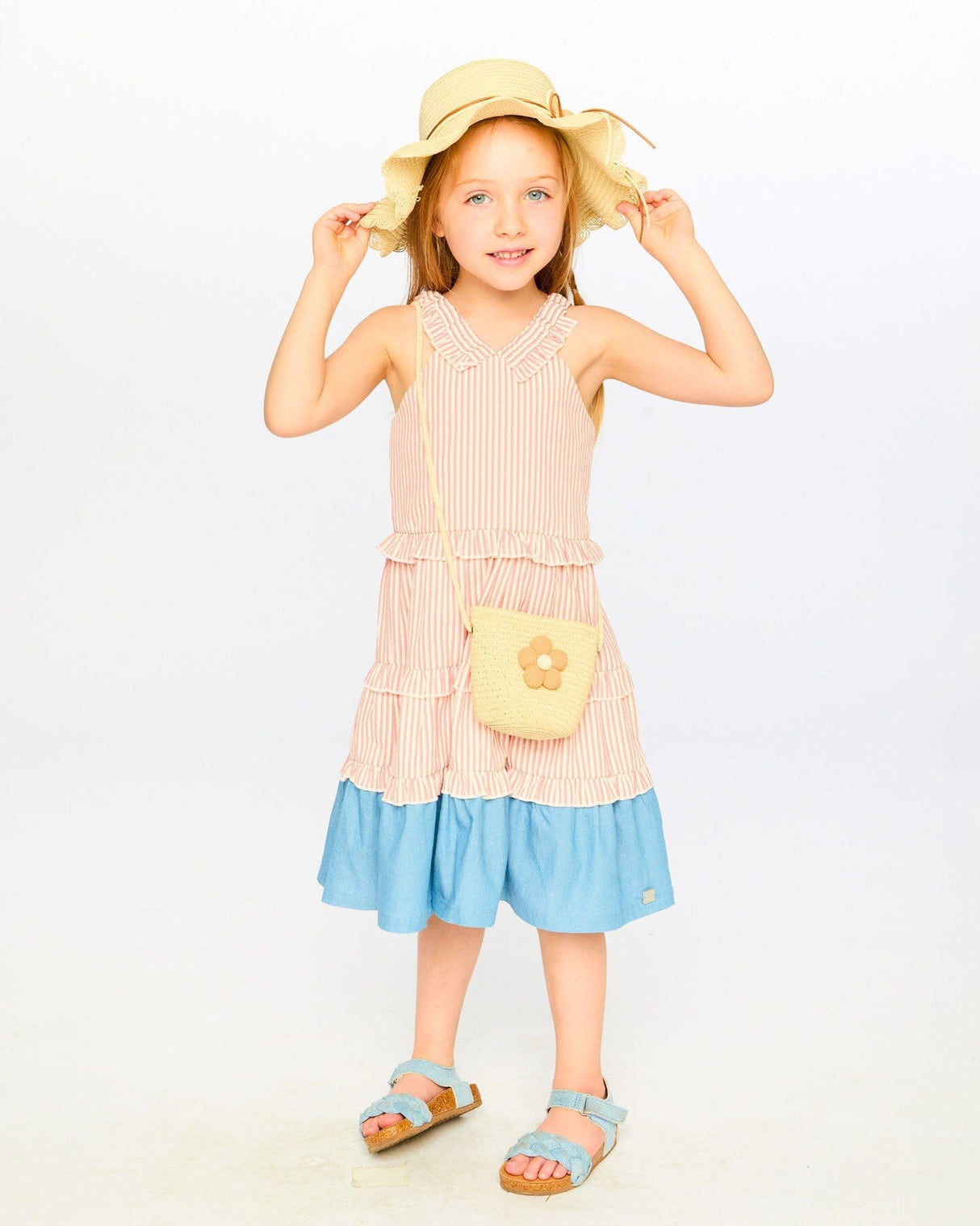 Flower Straw Hat Beige-2