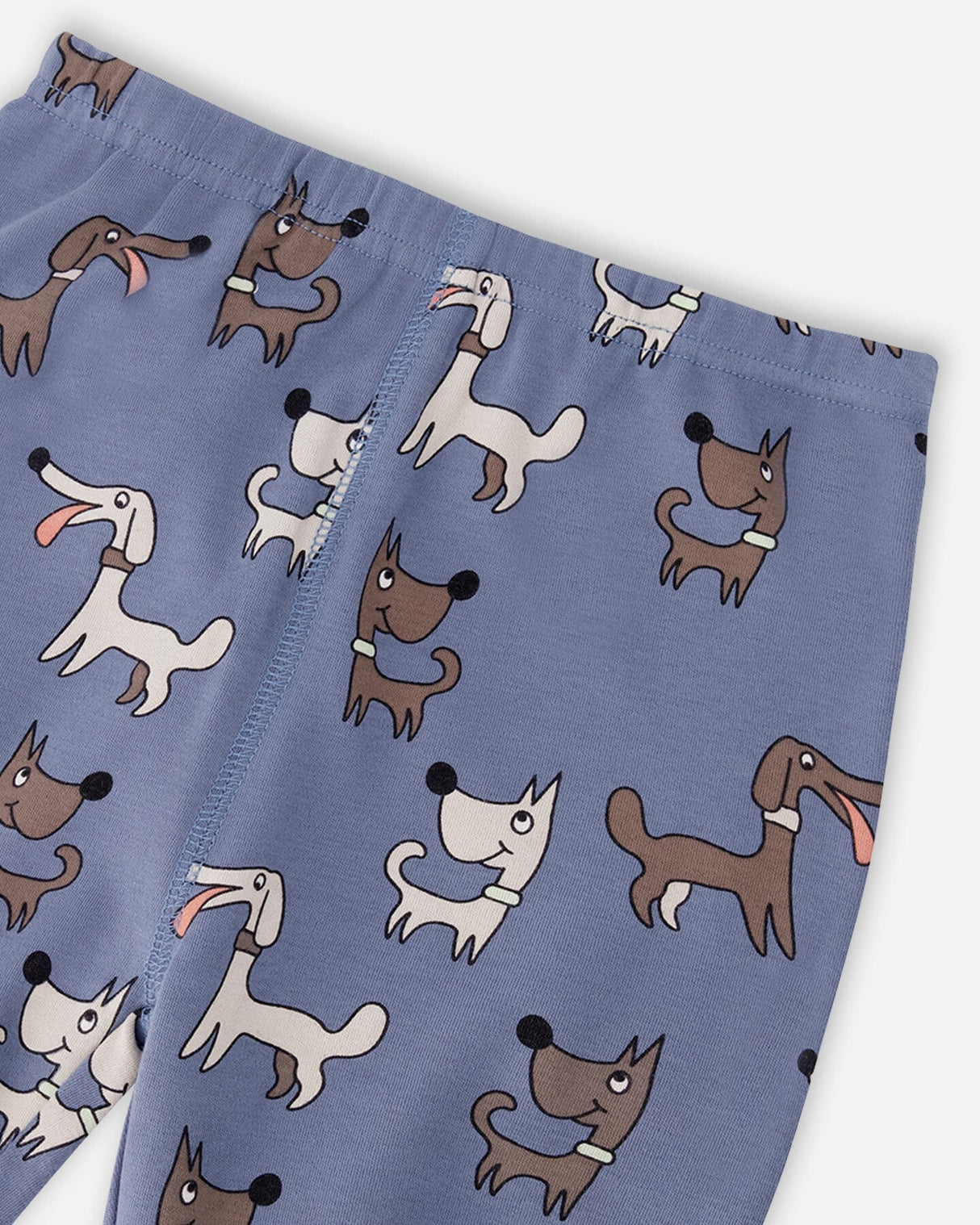 Organic Cotton Two-Piece Pyjama Set Blue Dog Print-4
