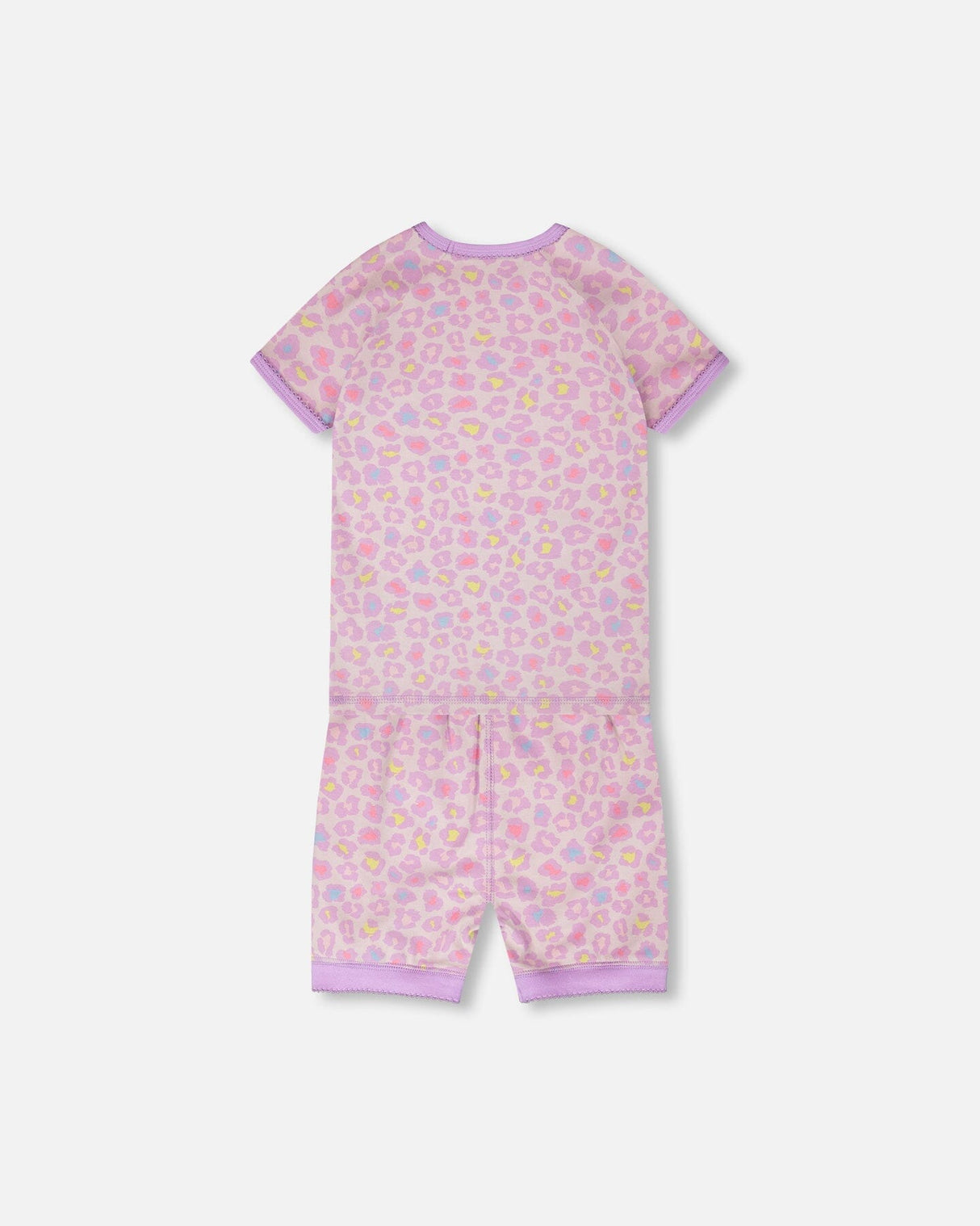 Organic Cotton Two-Piece Pyjama Set Purple Animal Print-2