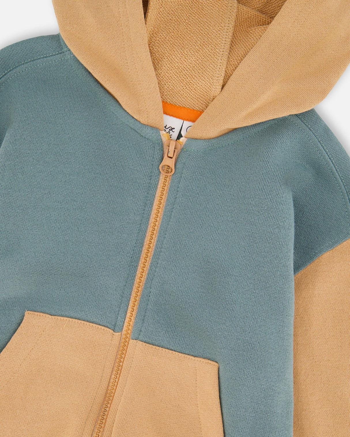 Hooded French Terry Cardigan Mint Green-3