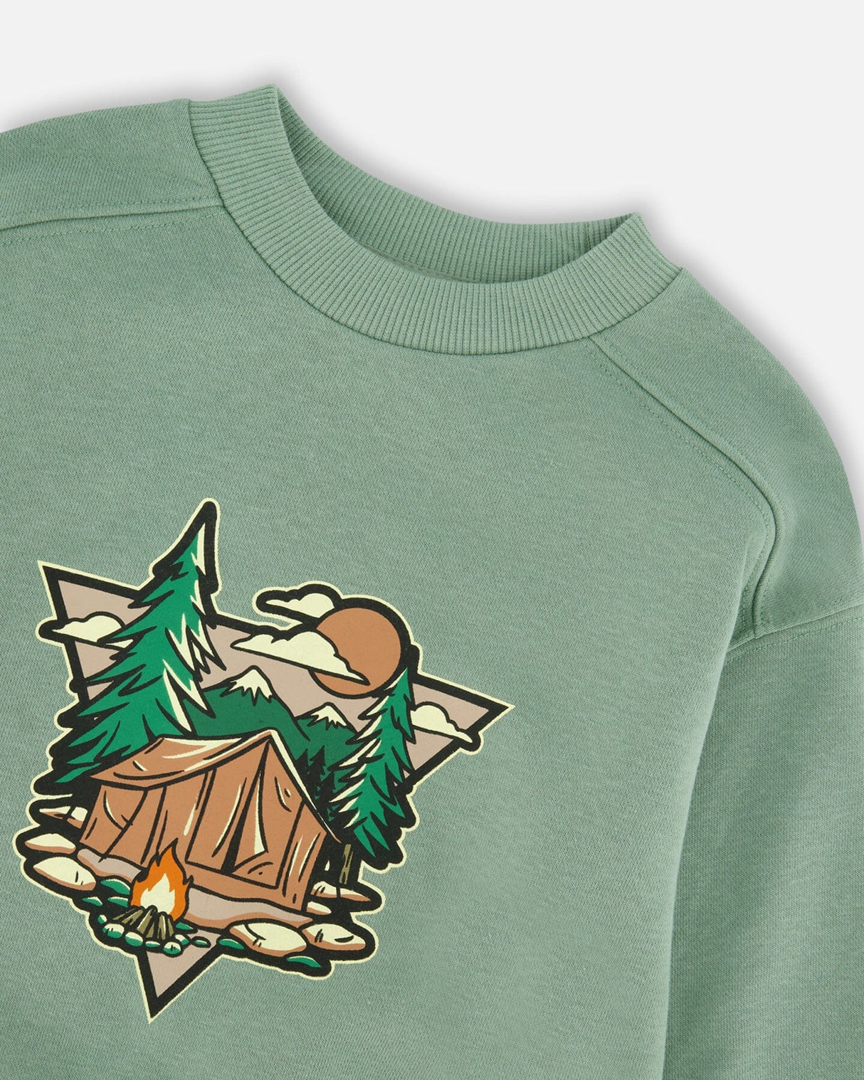 French Terry Sweatshirt Pale Green-4