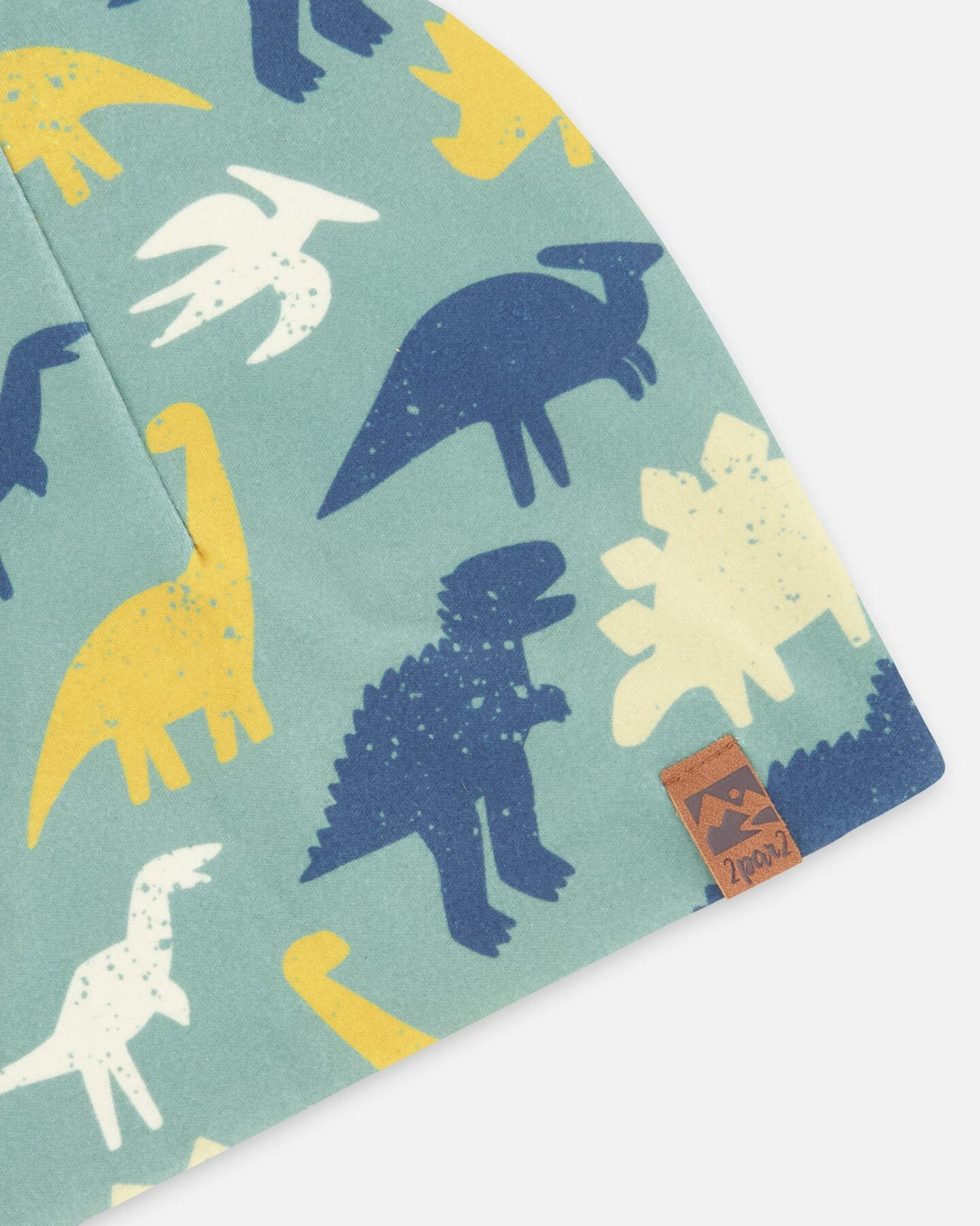 Stretch Jersey Beanie Green Dinosaur Print-4