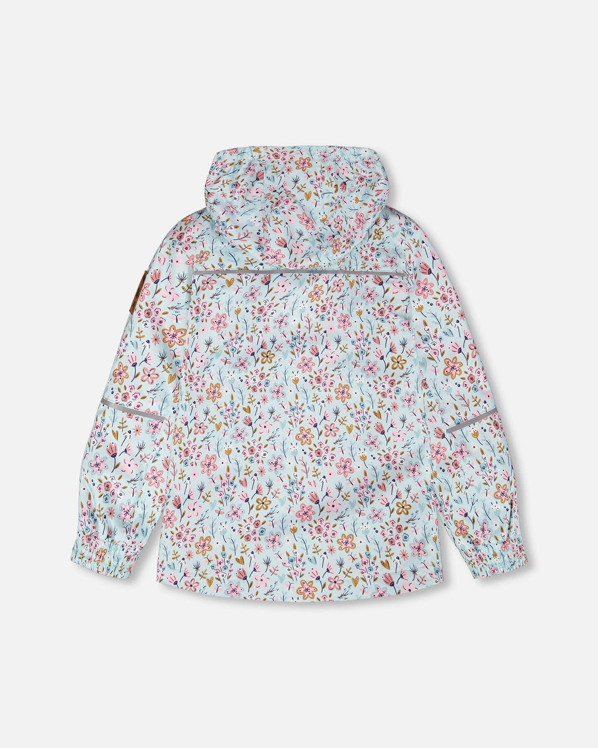 Mid-Season Jacket Blue Mini Flower Print-2