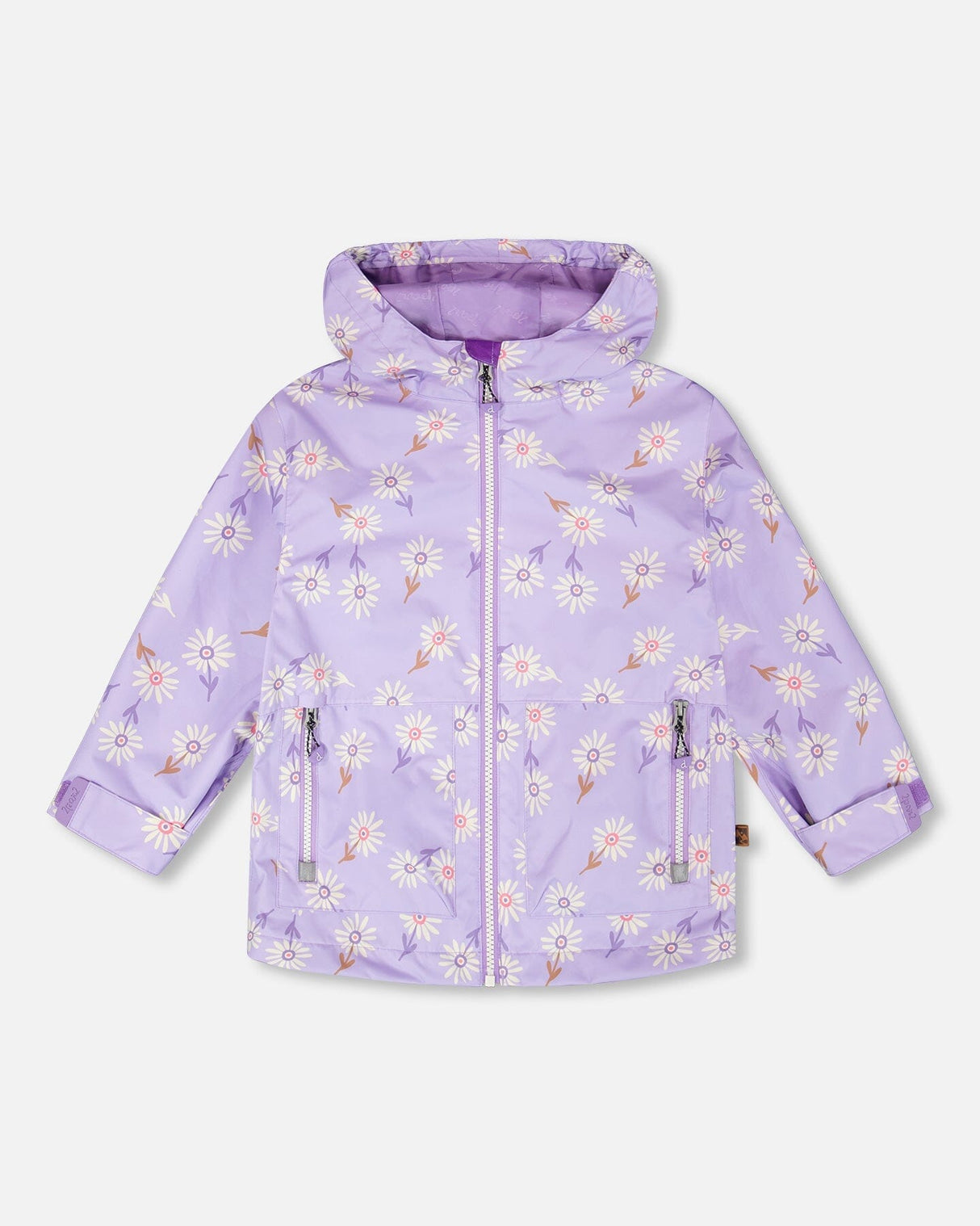 Mid-Season Jacket Purple Daisy Print-0
