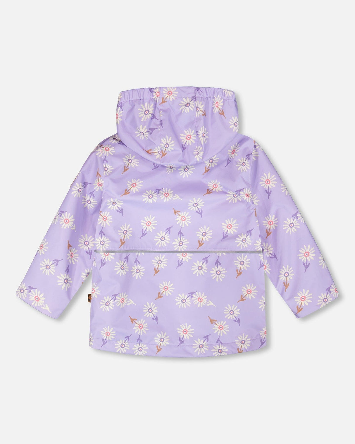Mid-Season Jacket Purple Daisy Print-2
