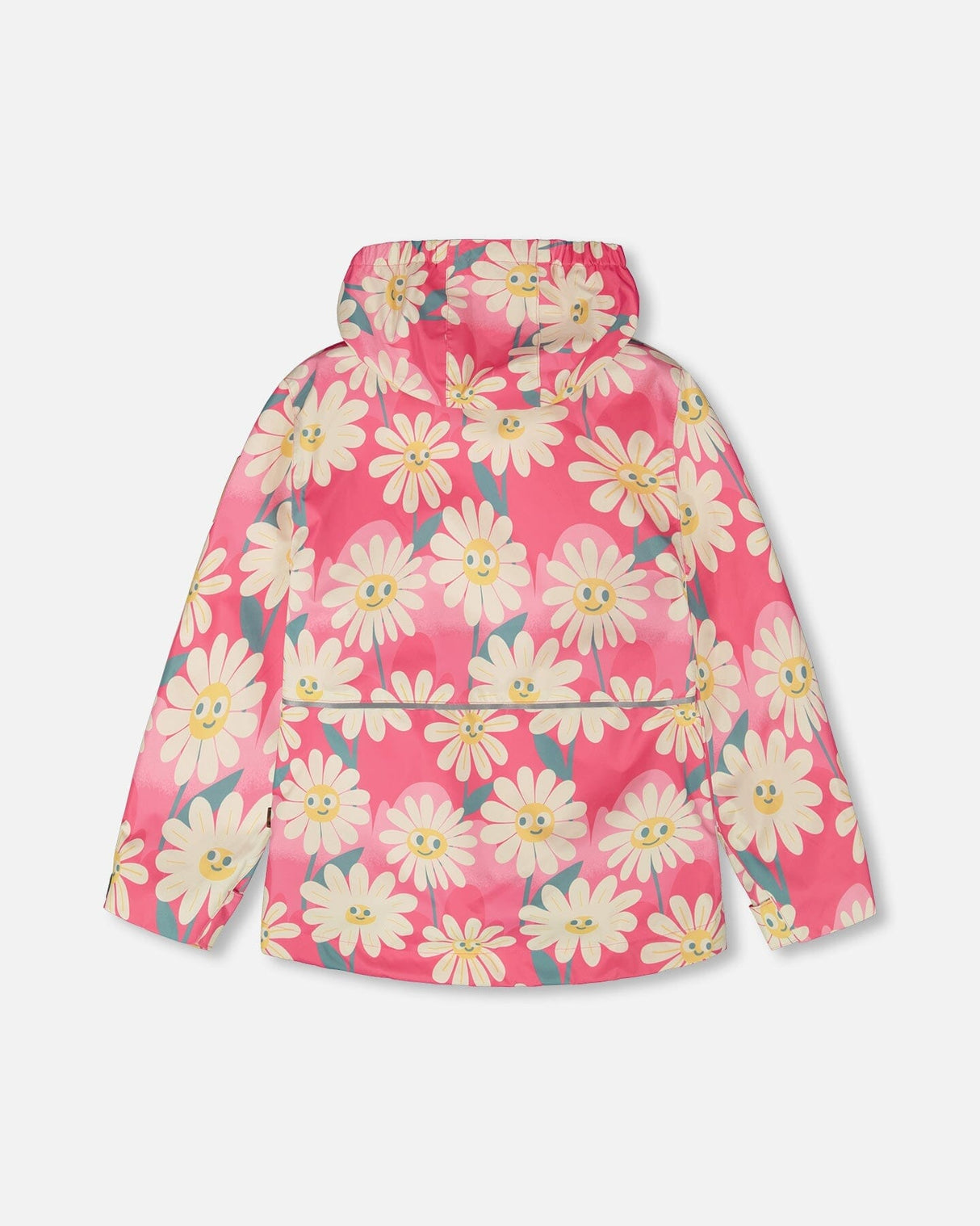 3-In-1 Two-Piece Mid-Season Outerwear Set Pink Smiling Flower Print-2