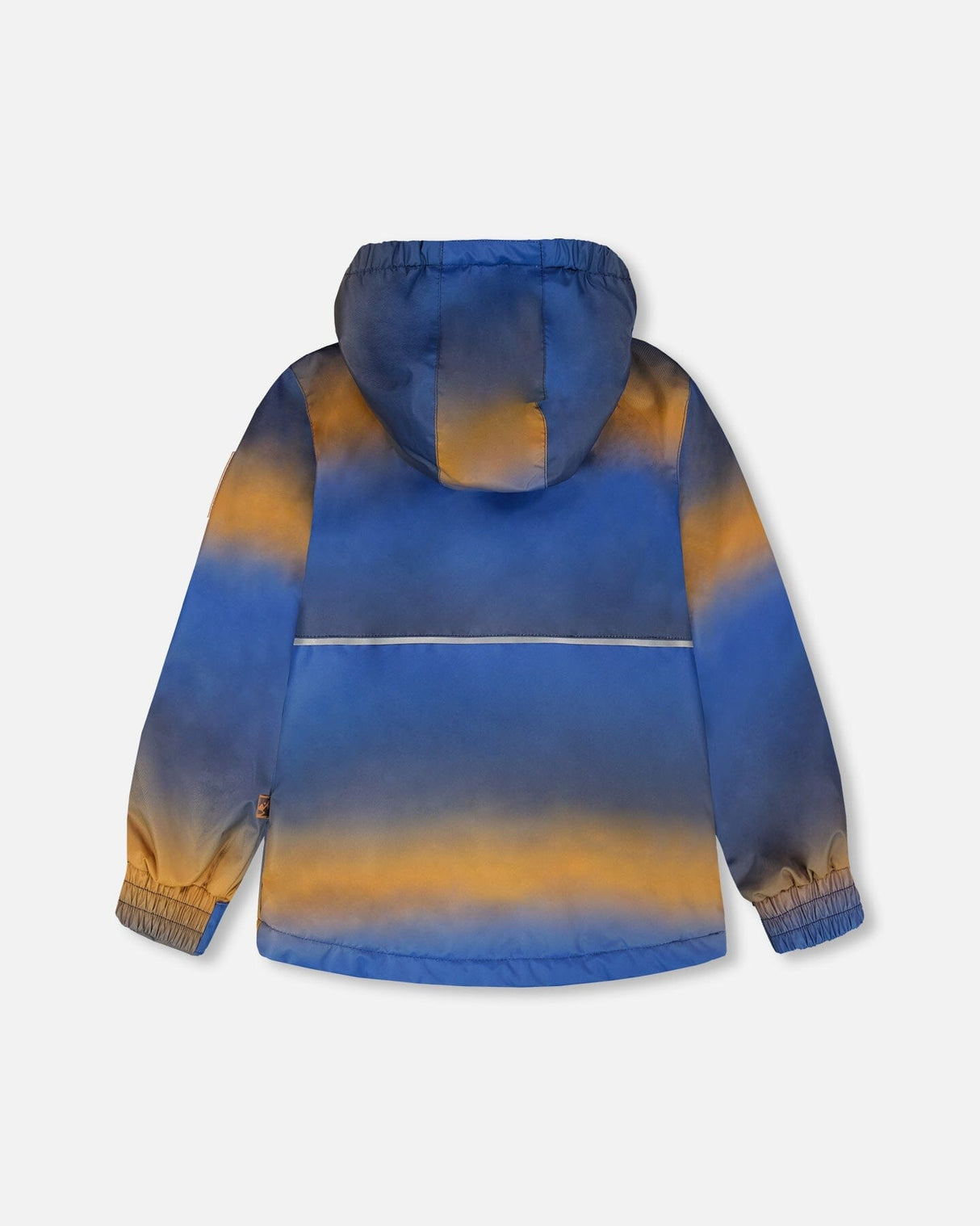 Two-Piece Mid-Season Outerwear Set Blue And Brown Gradient-2