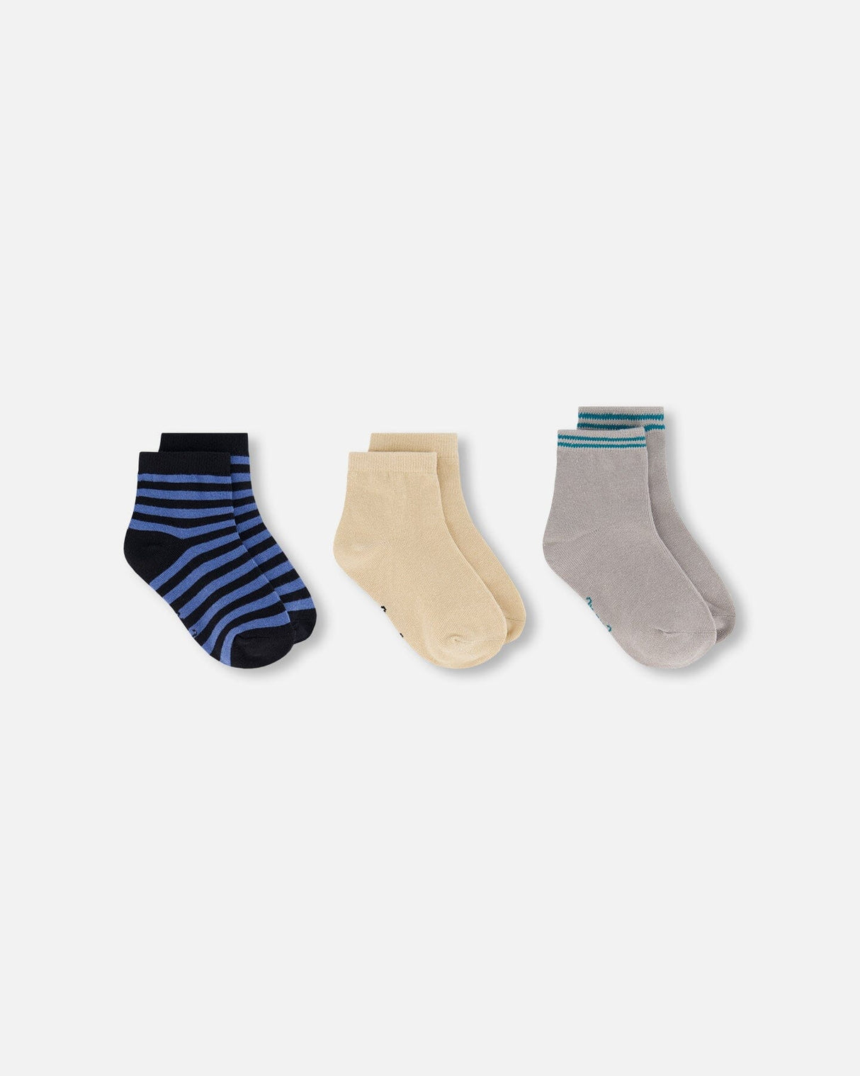 Socks (3 Pairs) Set Striped Blue And Black-0