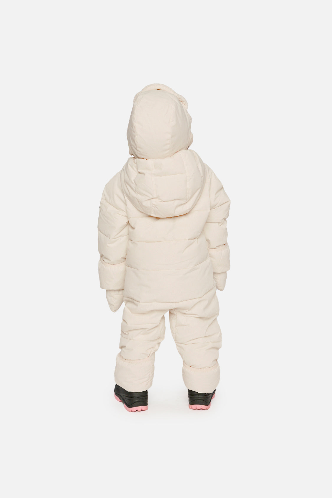 Off-white Baby Cloud car seat snowsuit cold-weather lifestyle view