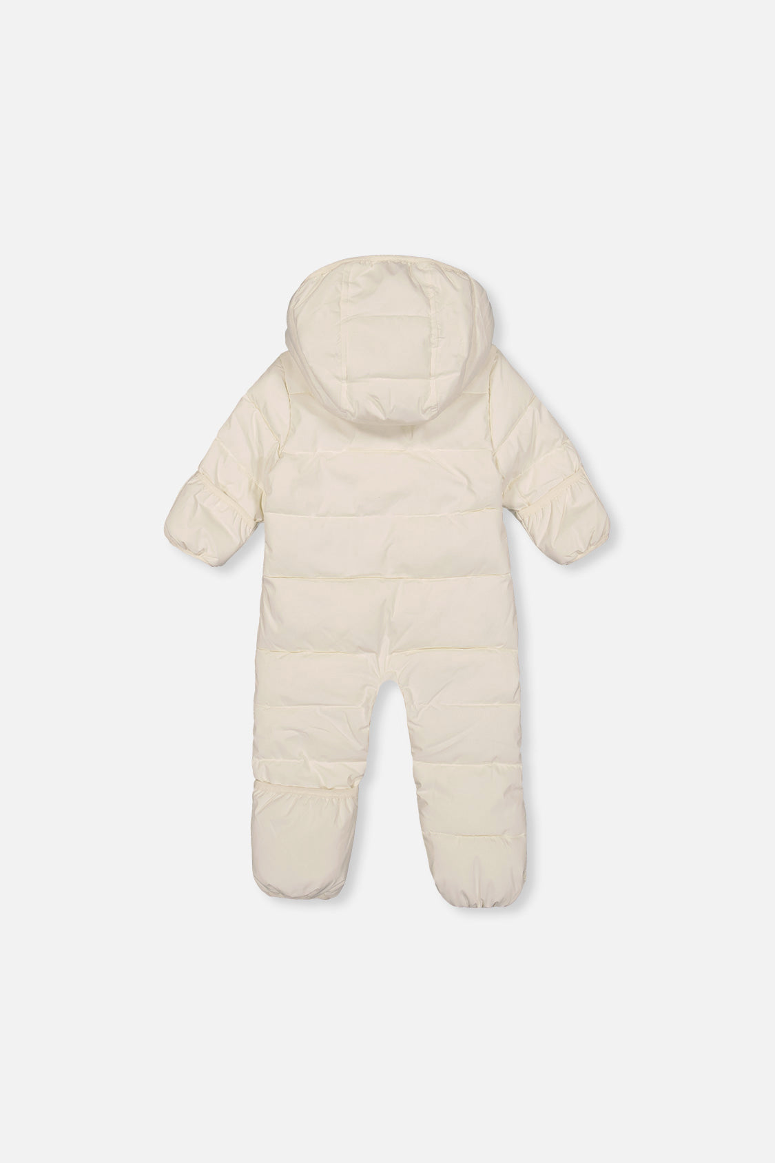 Deux par Deux Baby Cloud off-white one-piece snowsuit back view