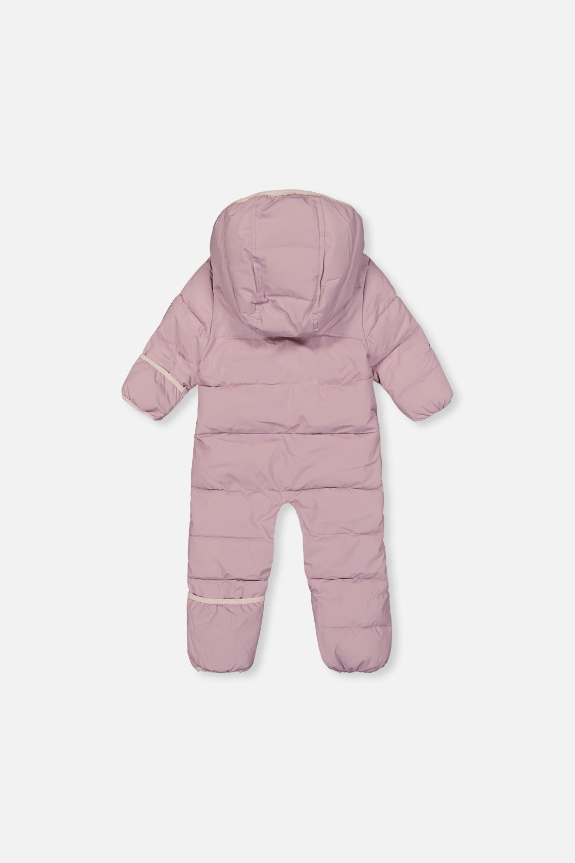 Deux par Deux Lavender Baby Cloud one-piece snowsuit with fold-over mittens and footies