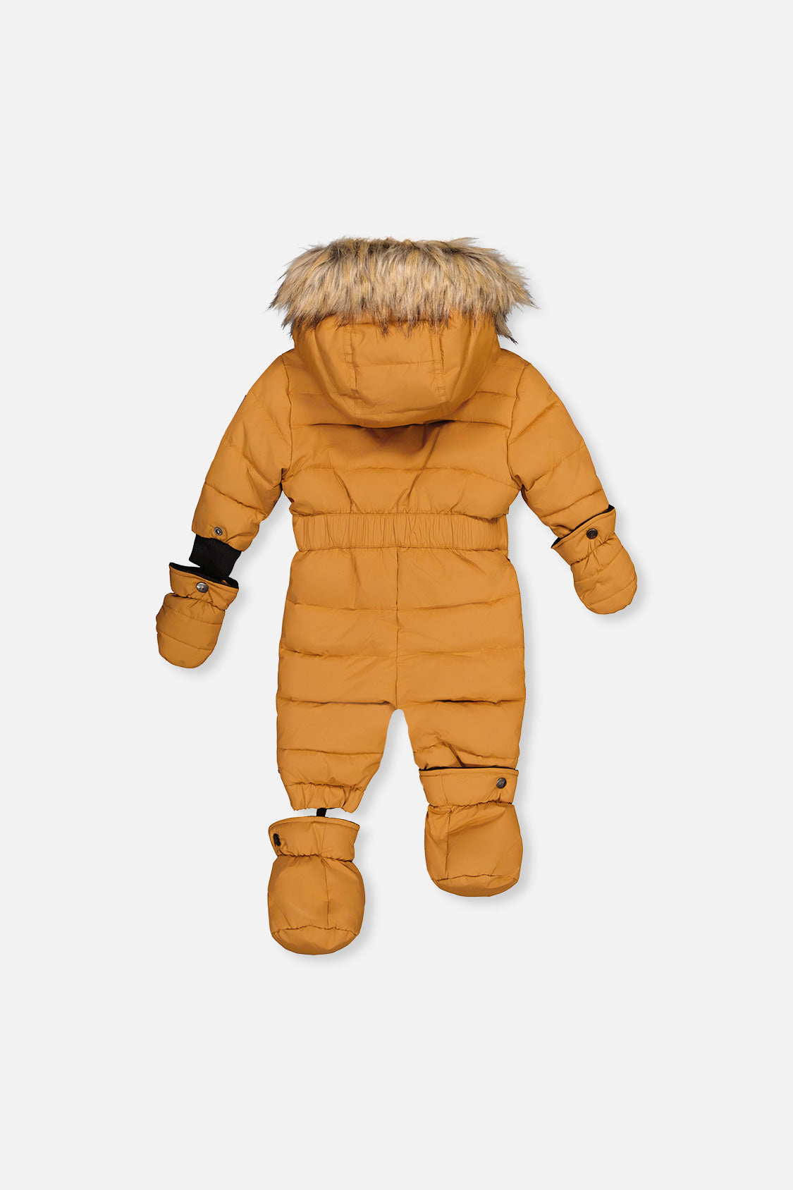 Deux par Deux baby boy ORIGINAL Brown Sugar puffy snowsuit alternate winter view