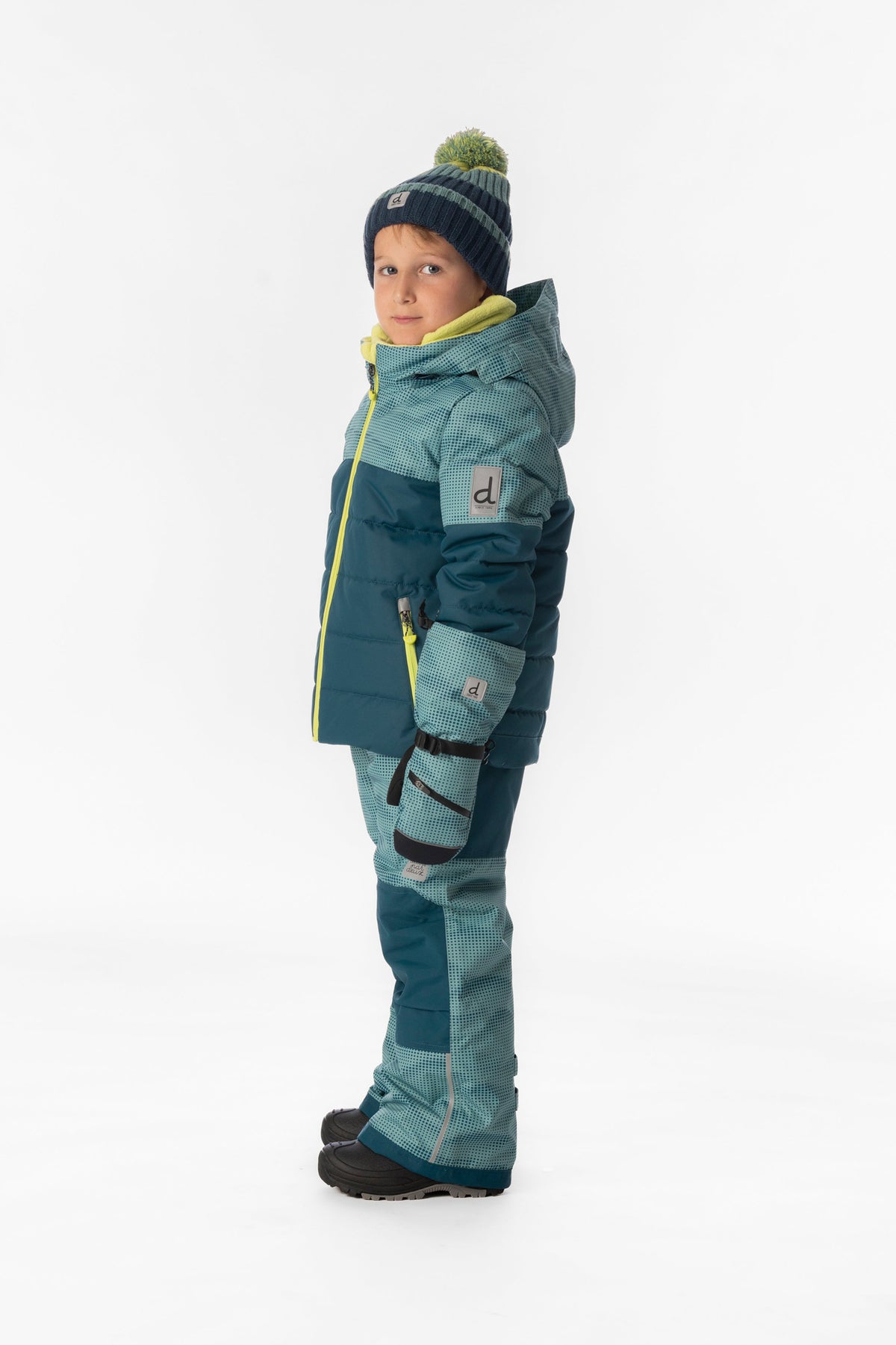 Deux par Deux Two Piece Play Snowsuit Greyish Blue And Navy With Greyish Blue Pants