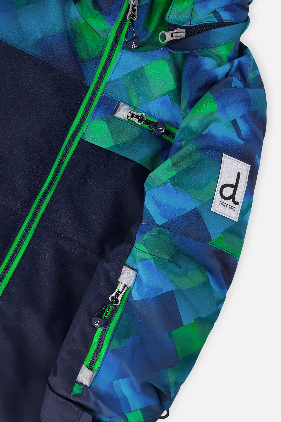 Deux par Deux Two Piece Play Snowsuit Blue And Green Checkered Print