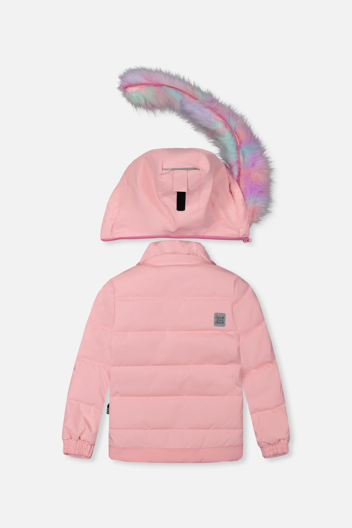 Deux par Deux light pink PLAY snowsuit jacket back view