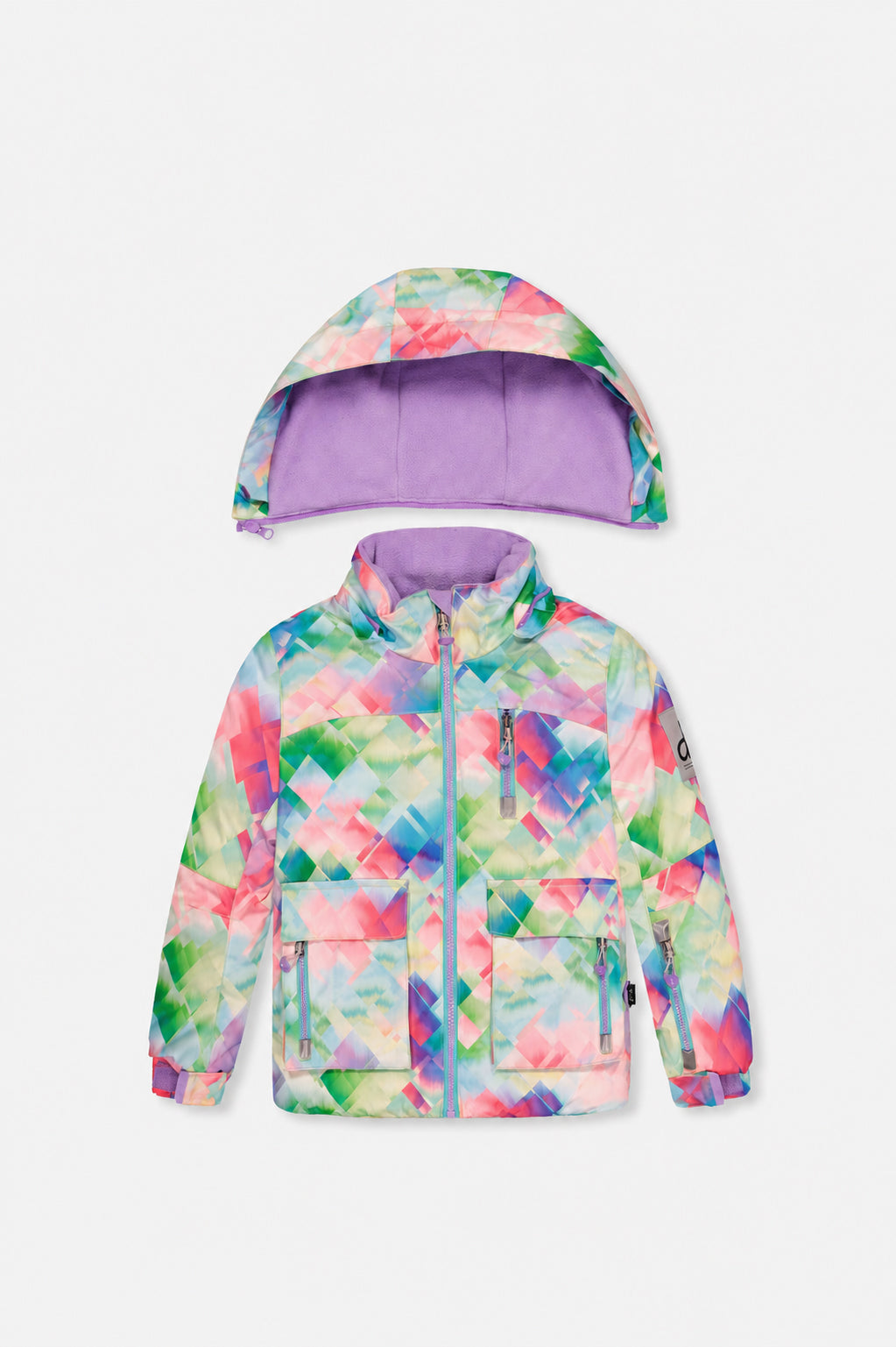 Deux par Deux girls 10K waterproof Play snowsuit with diamond print and snow pants