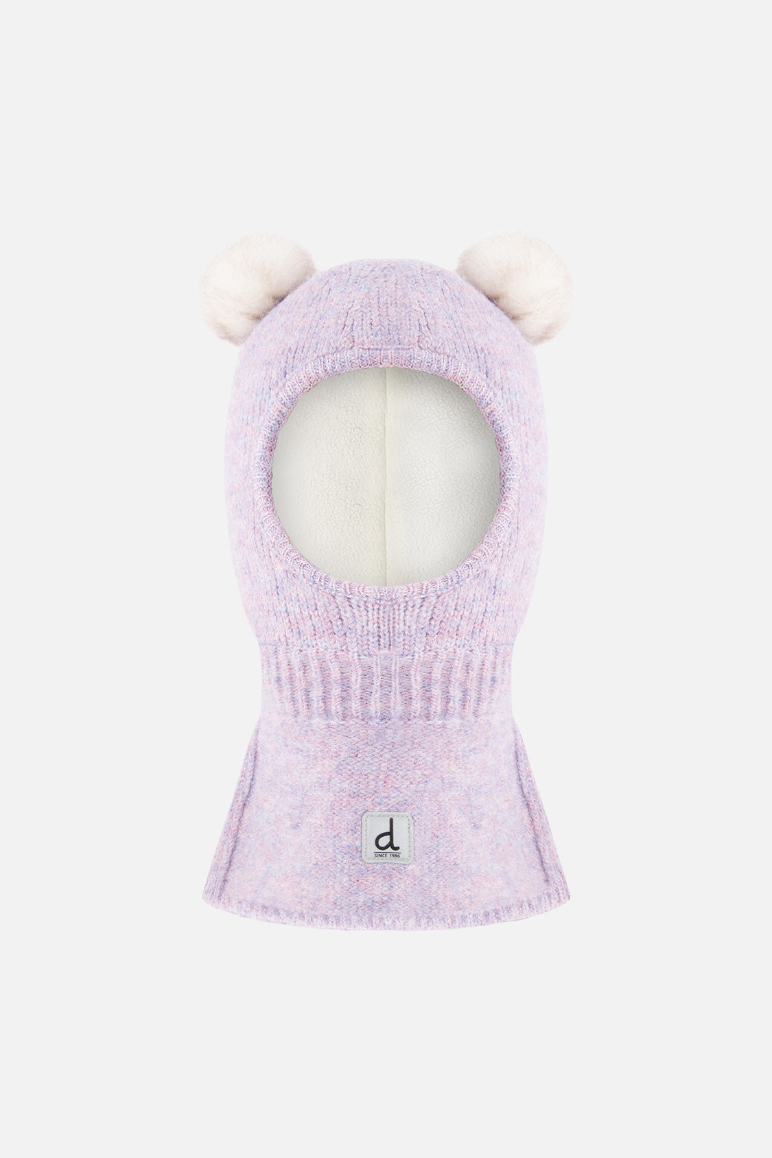 Baby Knit Bear Balaclava Lavender-0