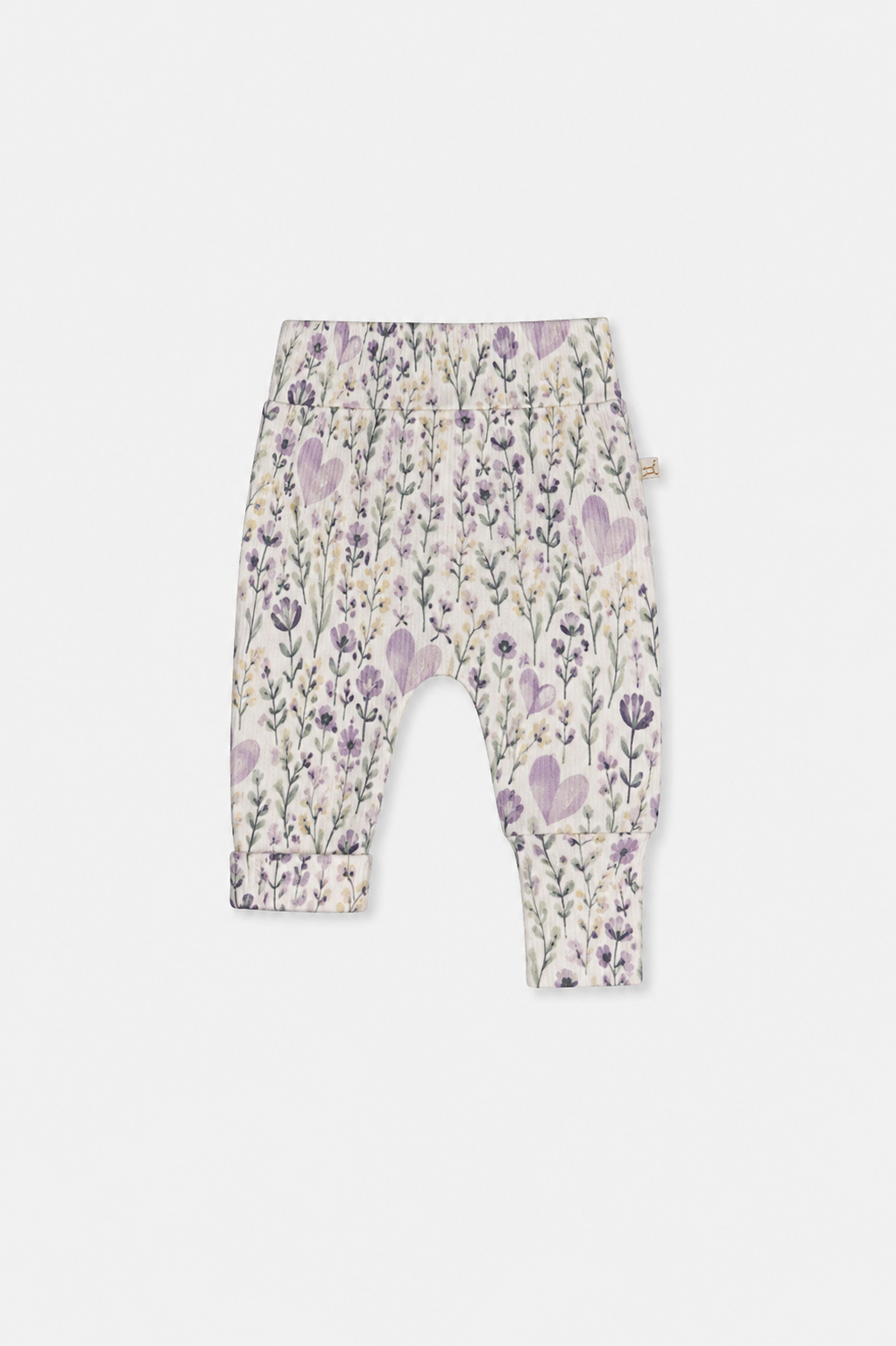 Two Pack Organic Cotton Evolutive Pants Purple Floral Print-2