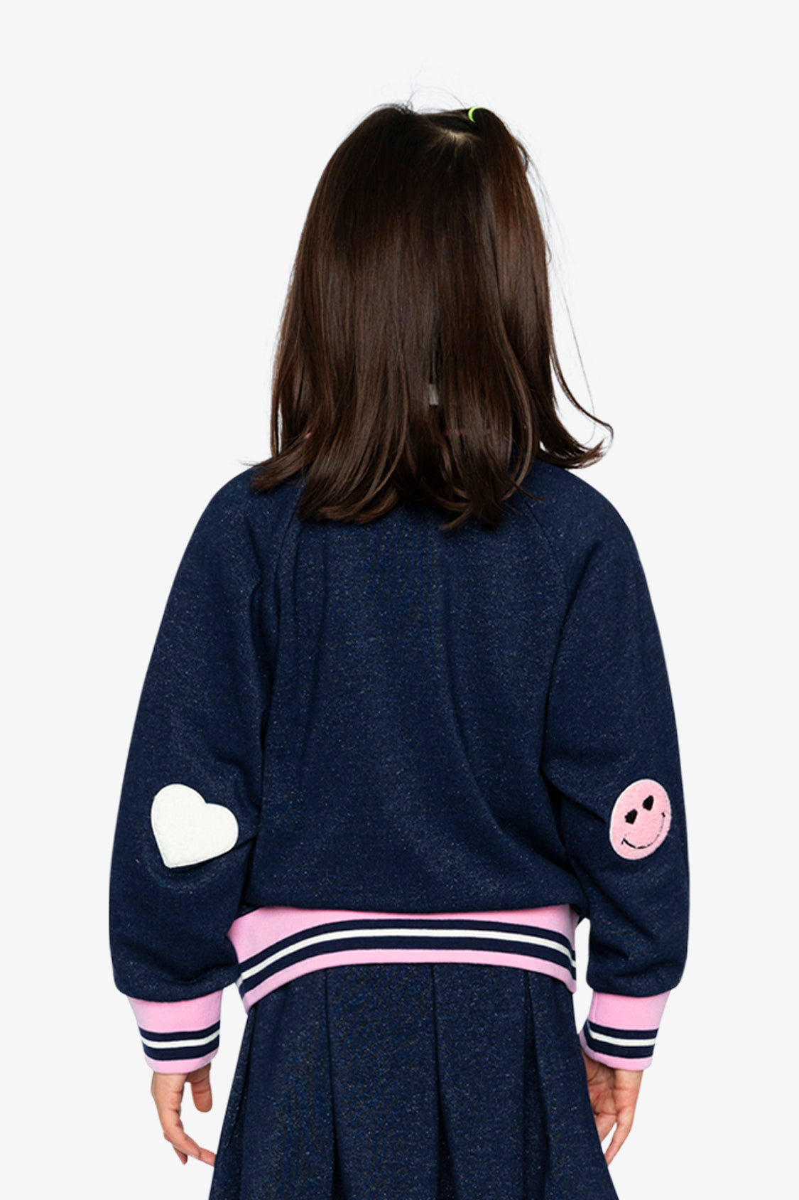 Deux par Deux French Terry Jacket Navy Blue Denim