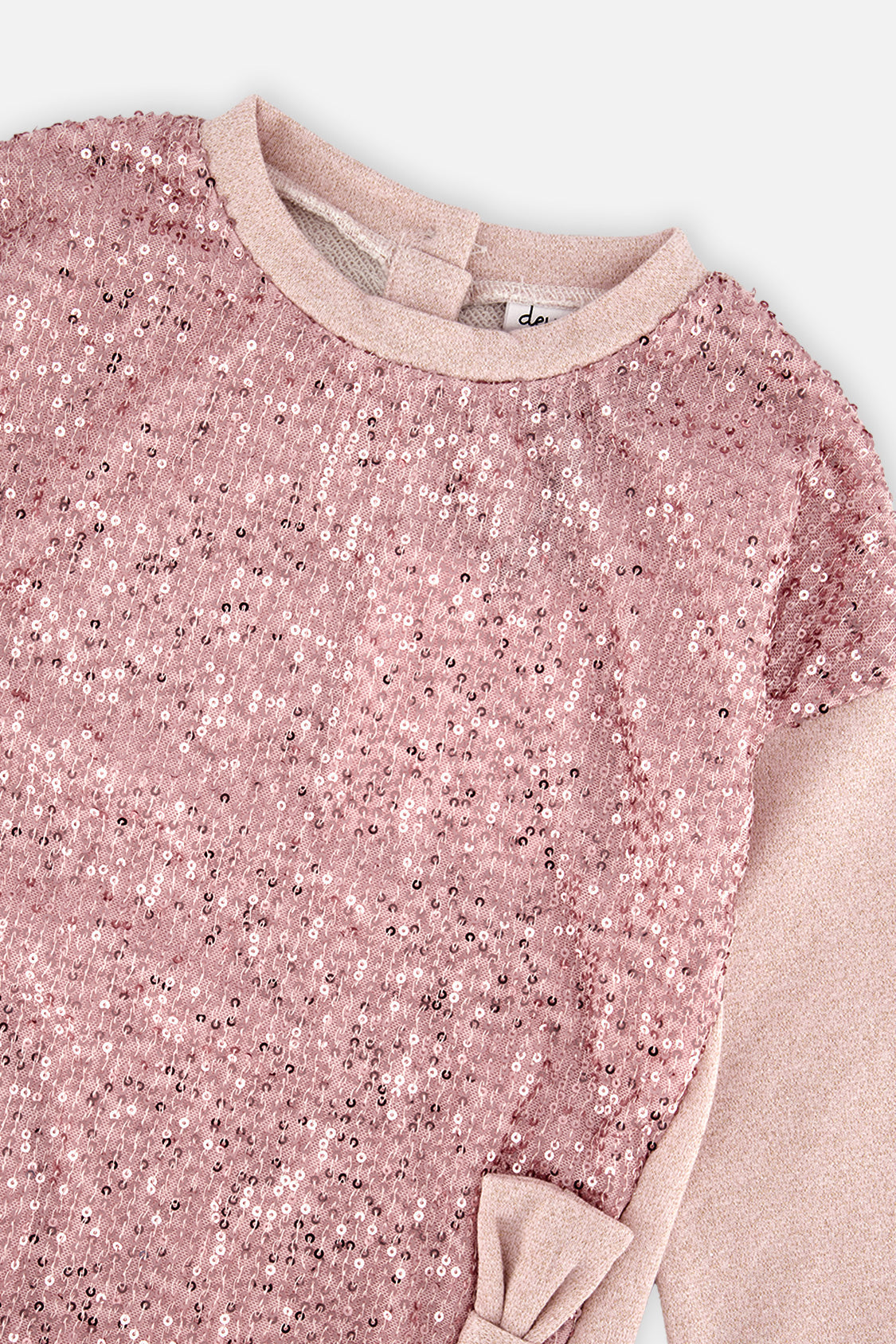Deux par Deux dusty pink sequin sweatshirt dress, alternate view