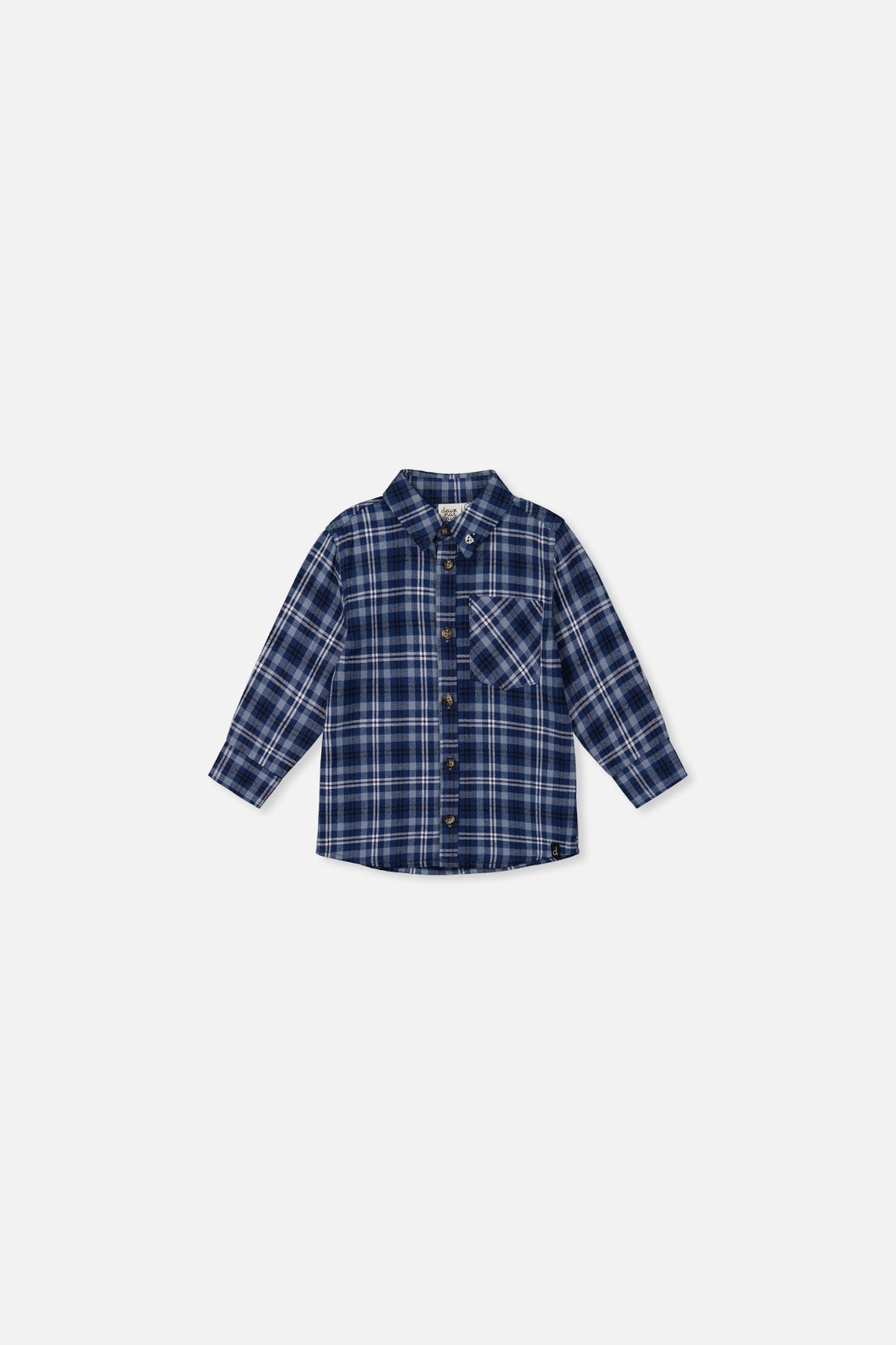 Baby Plaid Shirt Blue And White-0