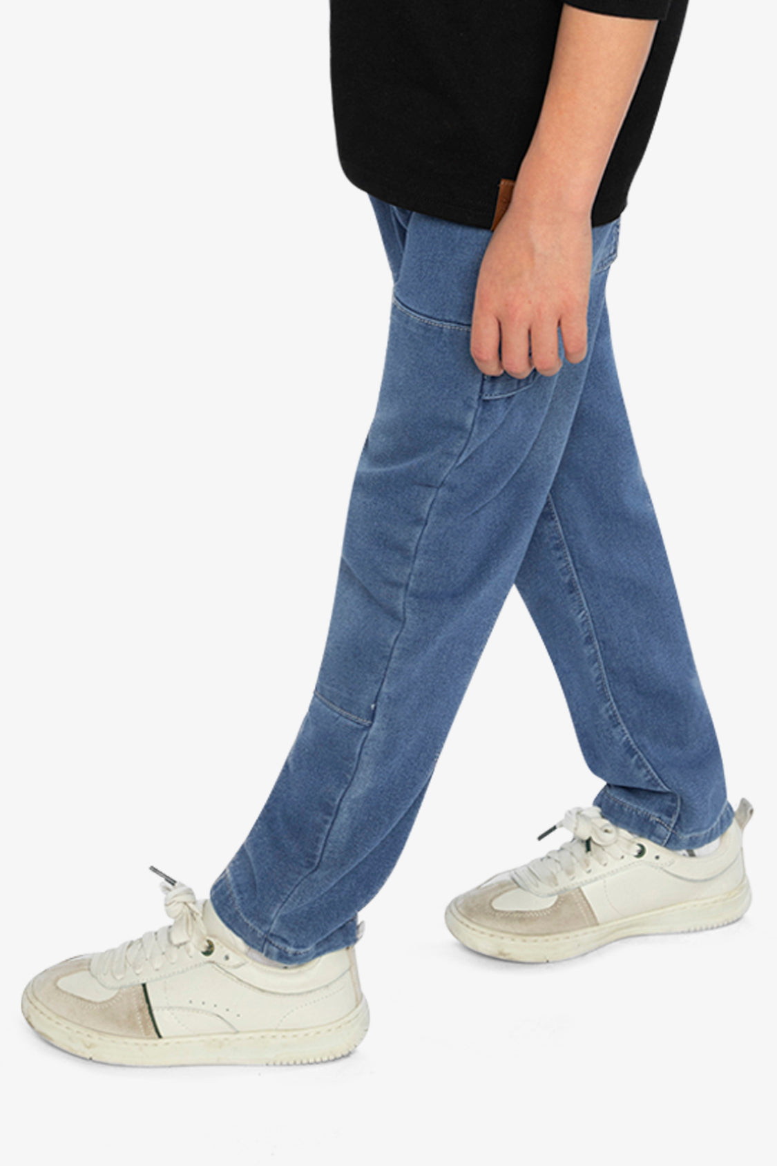 French Terry Denim Pants Light Blue-2