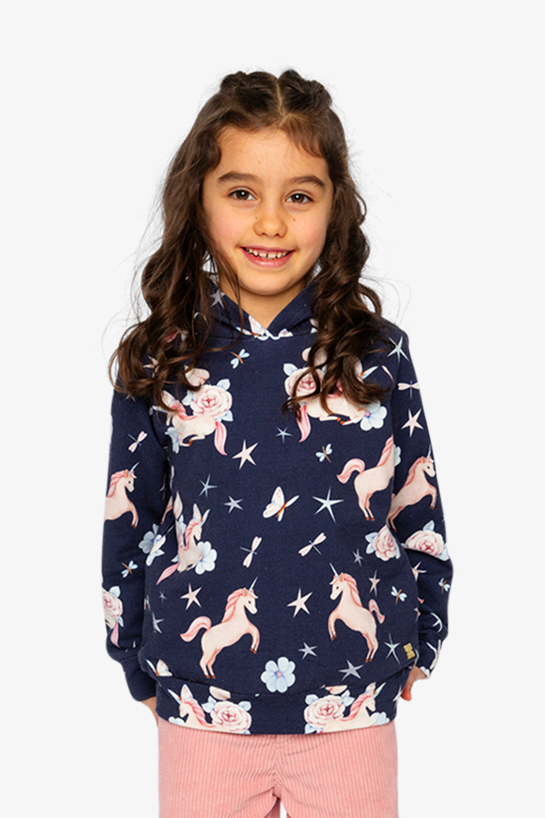 Printed Hoodie Purple Unicorn Print-1