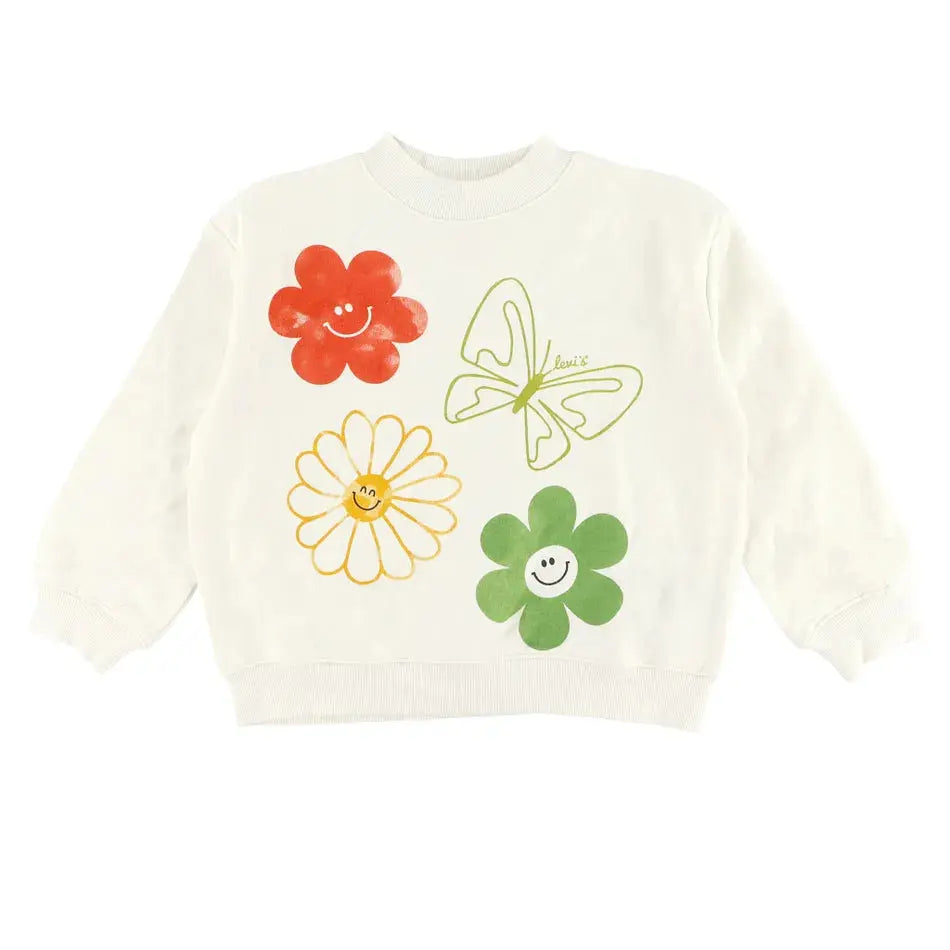 Girls Mock Neck Sweatshirt Sunny Cream | Levi's - Jenni Kidz