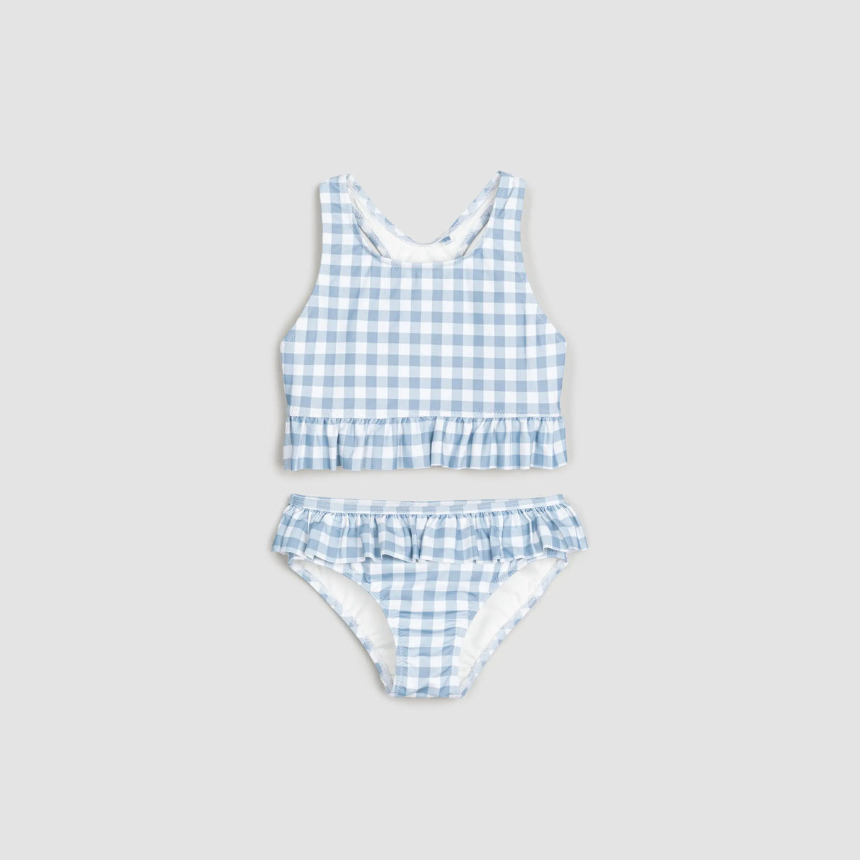 Light Blue Gingham Baby & Toddler Girls Tankini | Petit Lem | Miles The Label | Jenni Kidz
