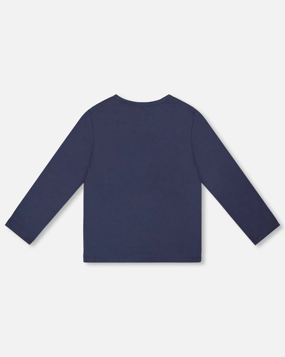 Organic Cotton T-Shirt Navy Blue With Apple Treats | Deux par Deux | Jenni Kidz