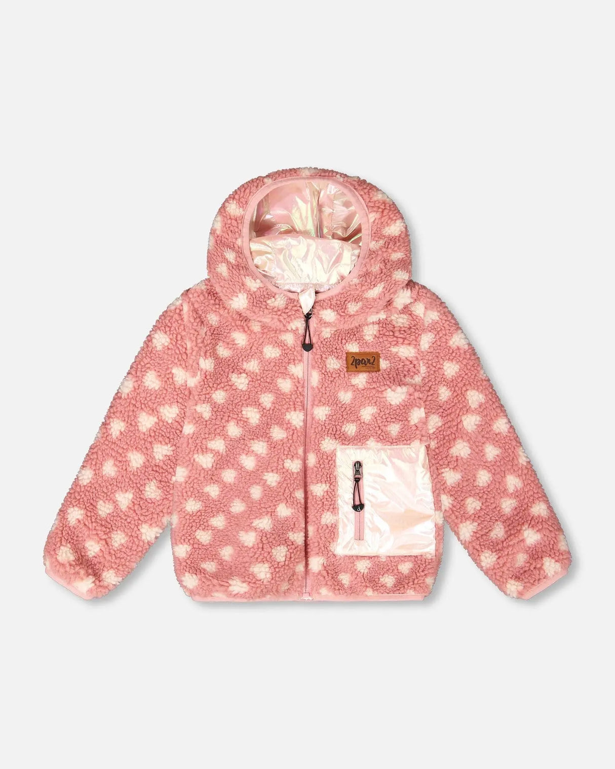 Reversible Mid-Season Jacket Light Pink | Deux par Deux | Jenni Kidz