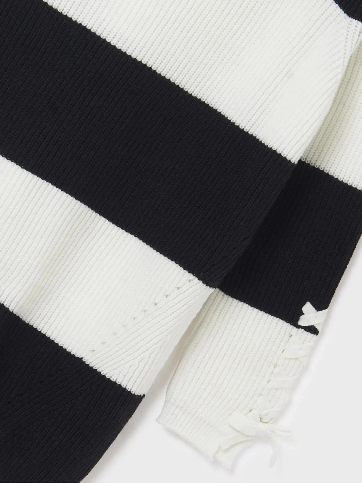 Striped Knit Girls Dress Black & White | Mayoral | Mayoral | Jenni Kidz