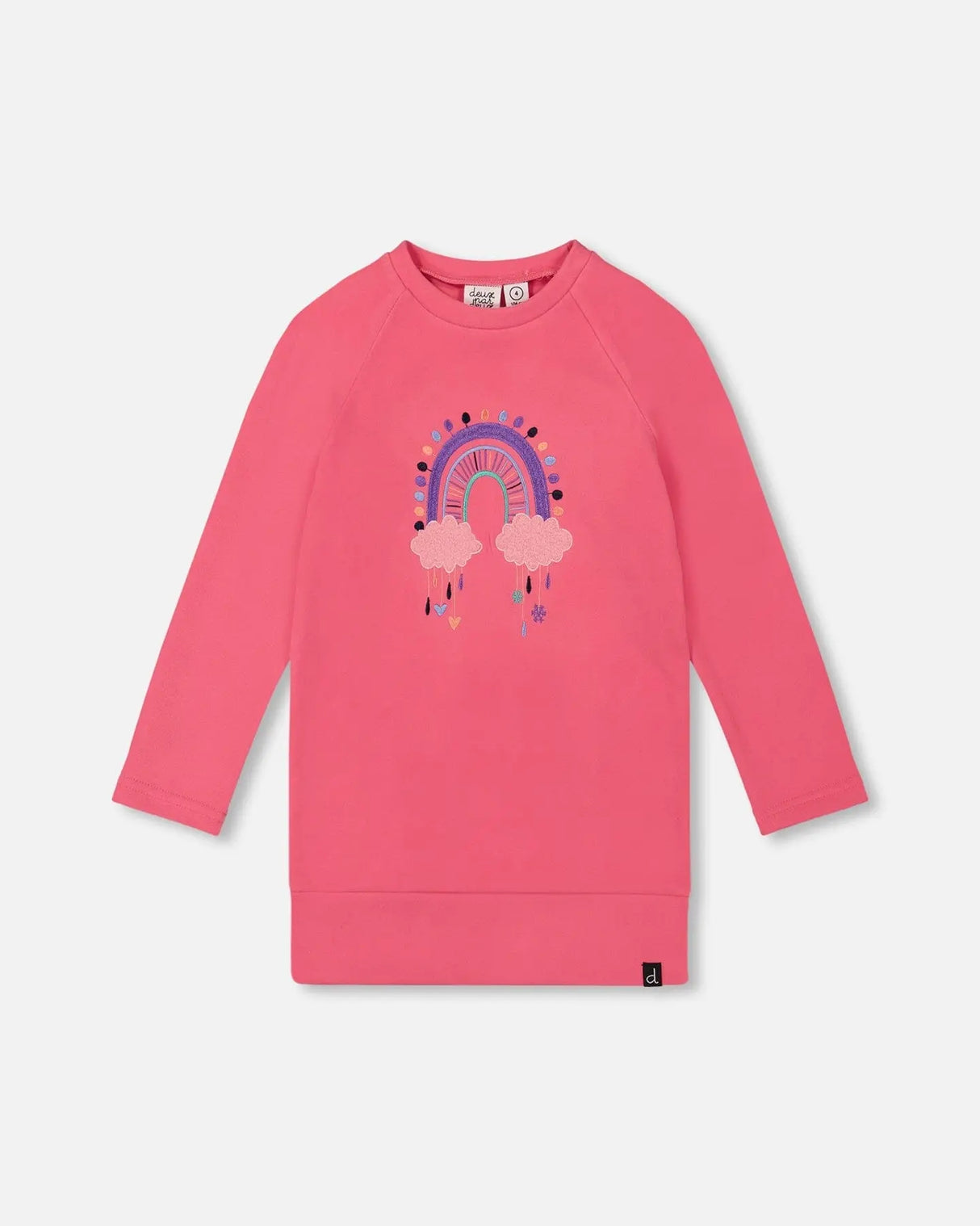 Tunic Tee With Embroidery Candy Pink | Deux par Deux | Jenni Kidz