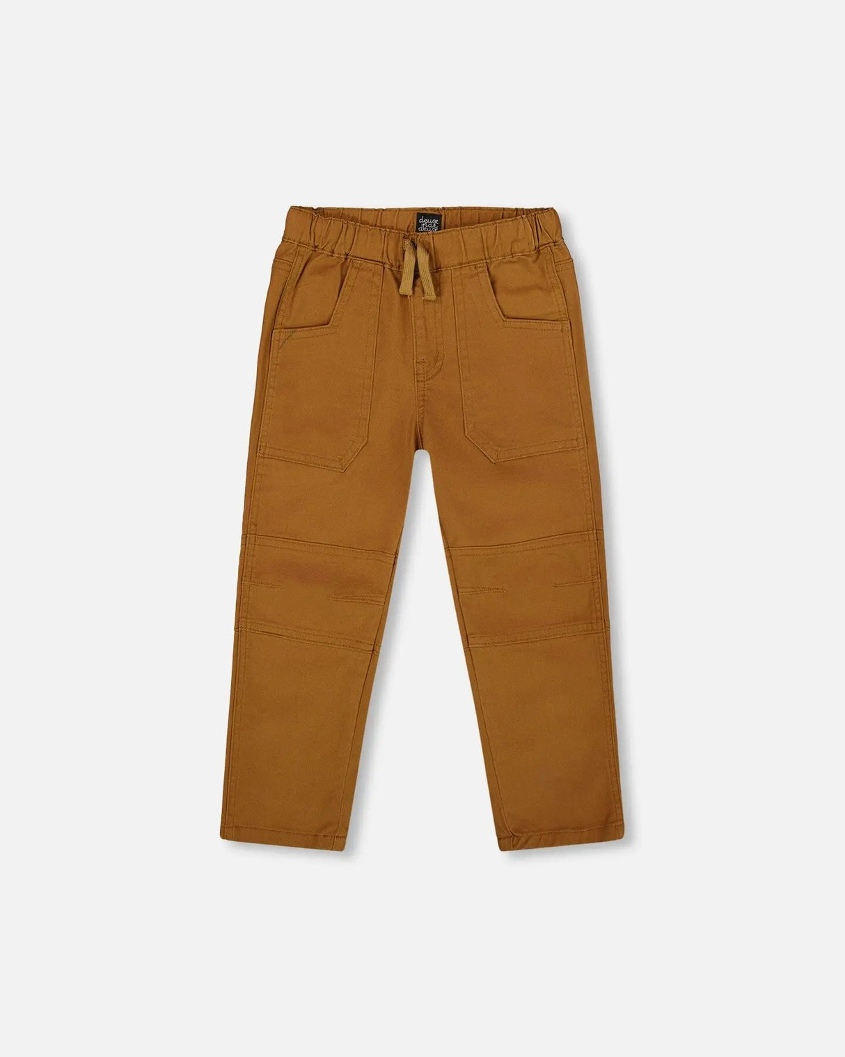 Twill Jogger Pants With Patch Pockets Brown | Deux par Deux | Jenni Kidz