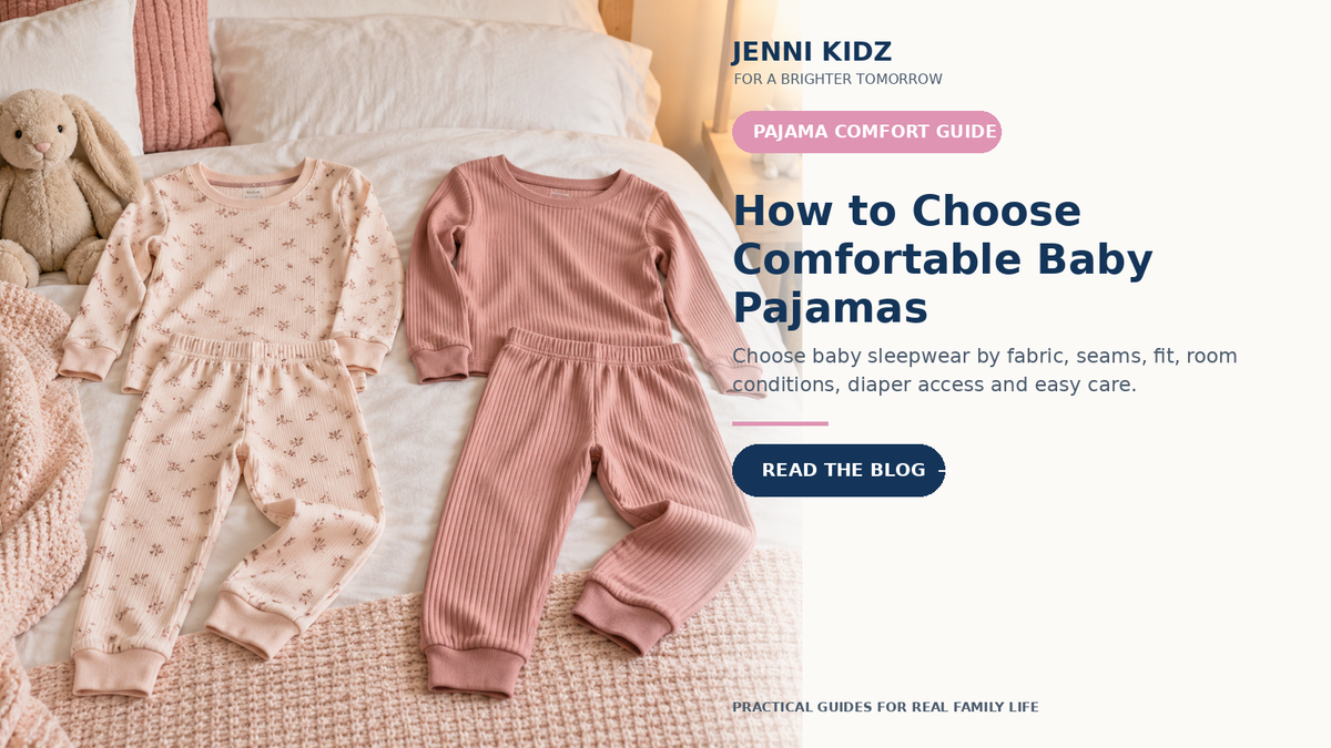 Baby pajama comfort guide for fabric seams fit room conditions and diaper access