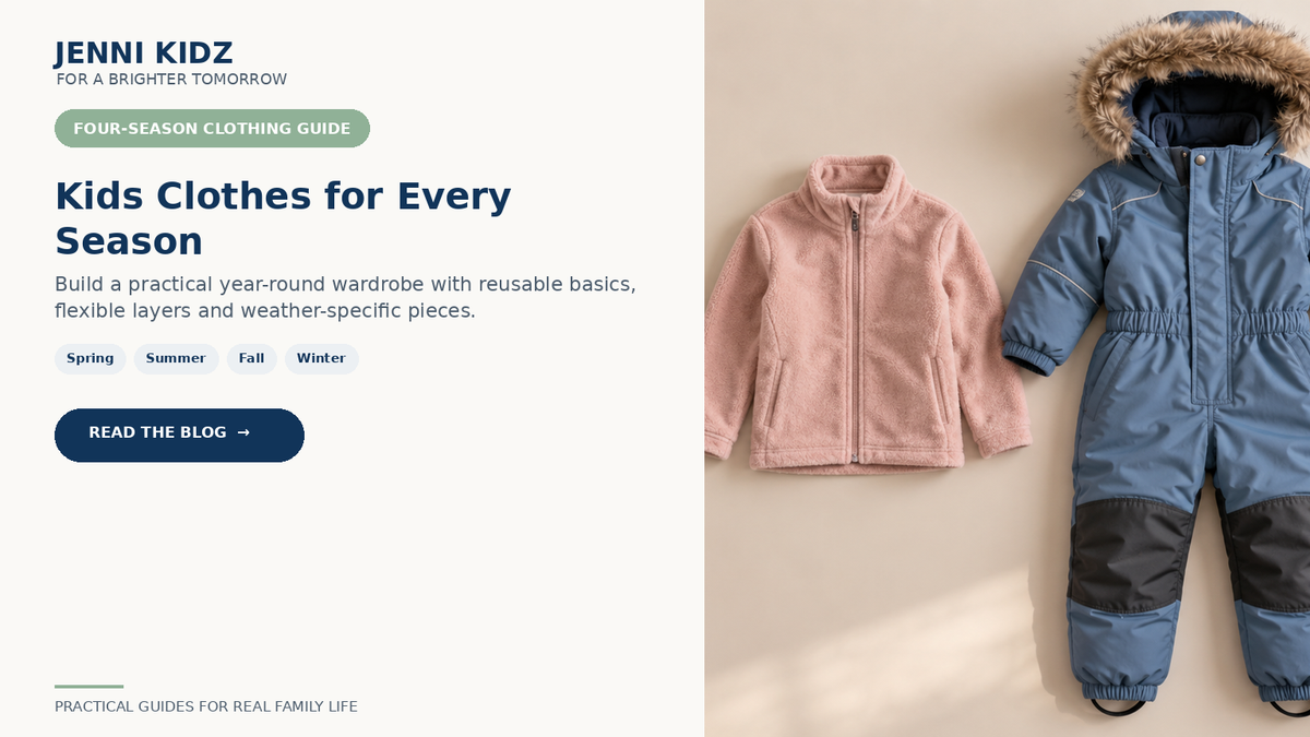 Kids four-season clothing guide for spring summer fall winter layers and wardrobe planning
