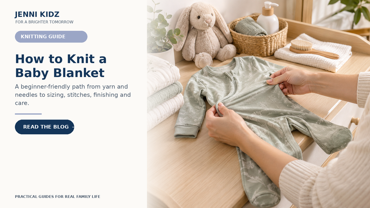 Beginner baby blanket knitting guide for yarn needles sizing stitches and finishing
