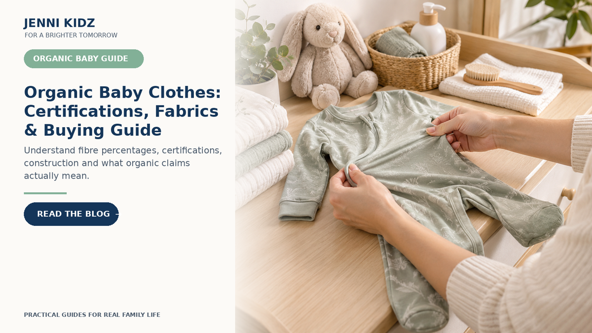 Organic baby clothing guide for fibre percentages certifications construction and claims
