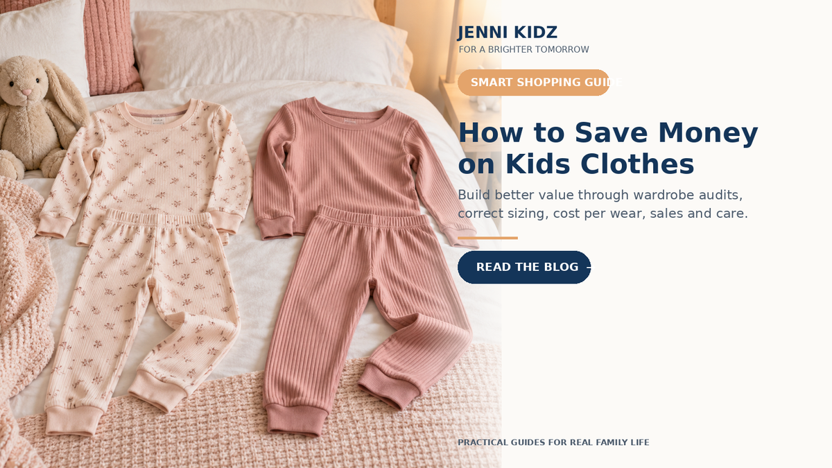 Kids clothing value guide covering wardrobe planning sizing sales and cost per wear